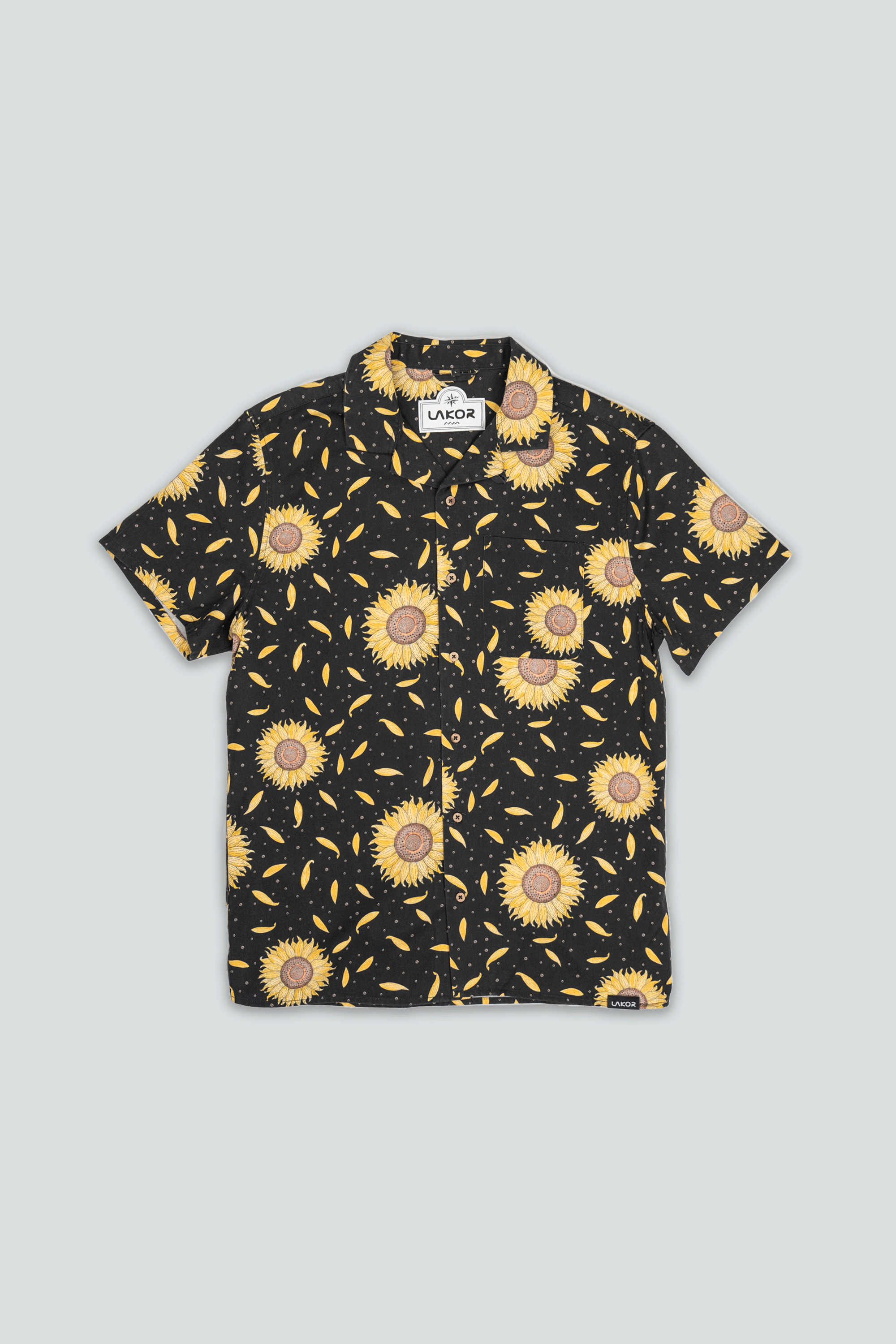 【CPGN STUDIO】Soleil Flower Short Sleeve T-shirt Sunflower Short Sleeve Shirt (Moonless Night) | LAKOR