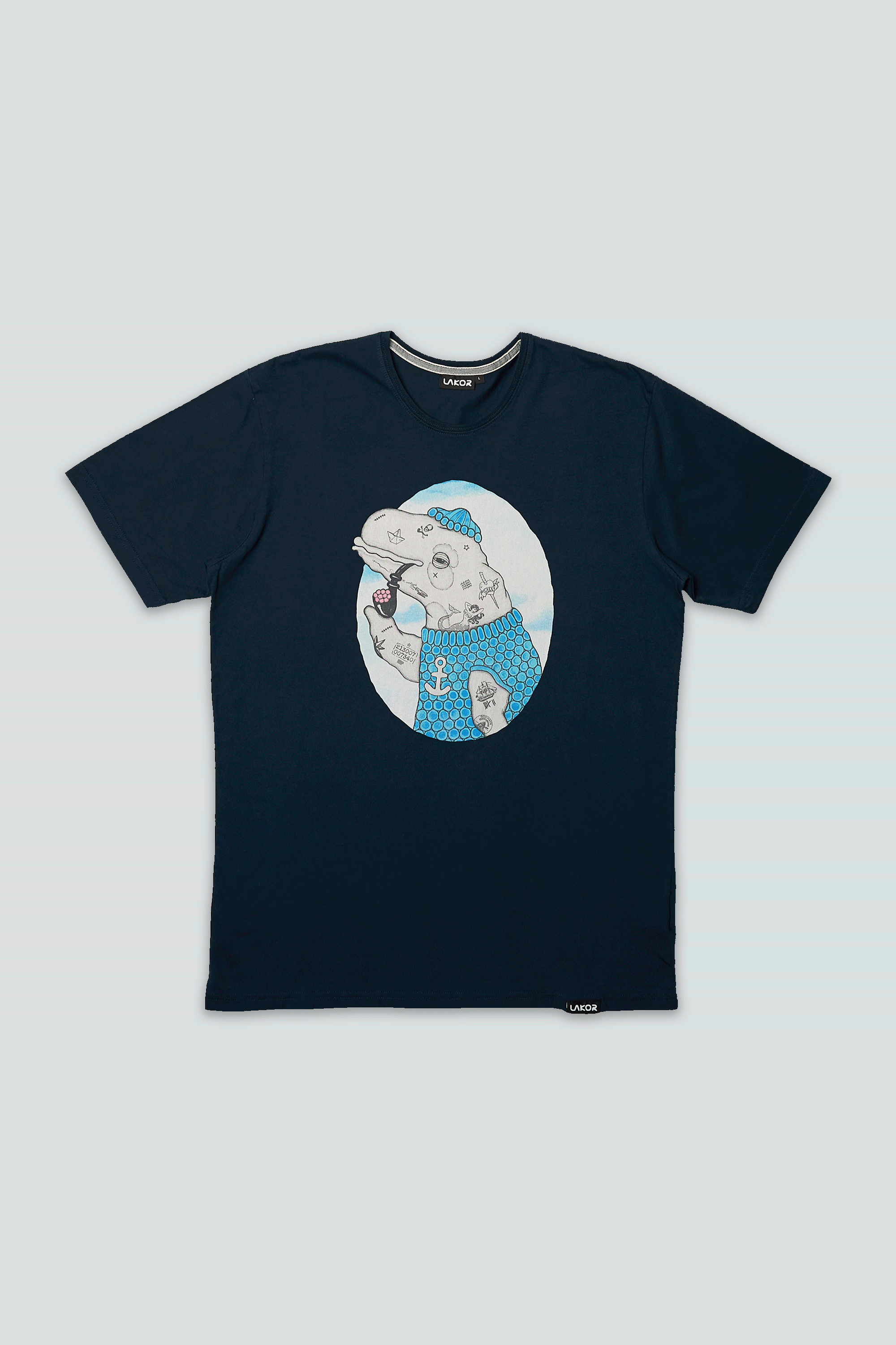 LAKOR Badass Beluga T-shirt T-Shirt Blueberry