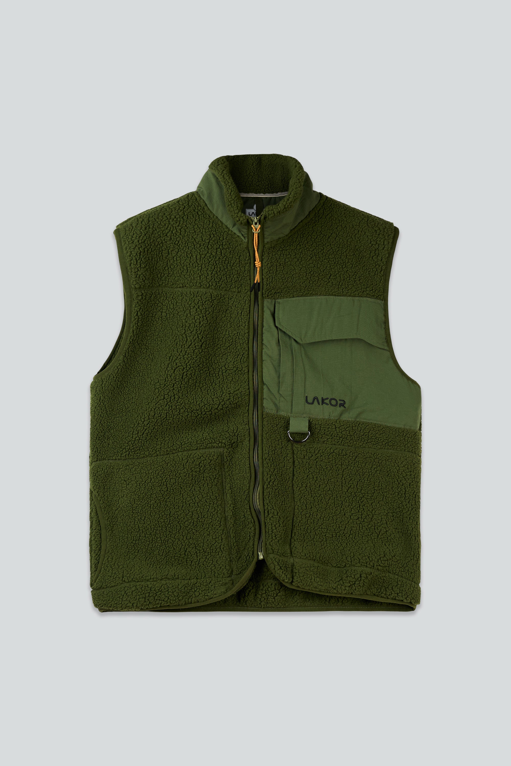LAKOR Bear Sherpa Vest Jacket Riffle Green