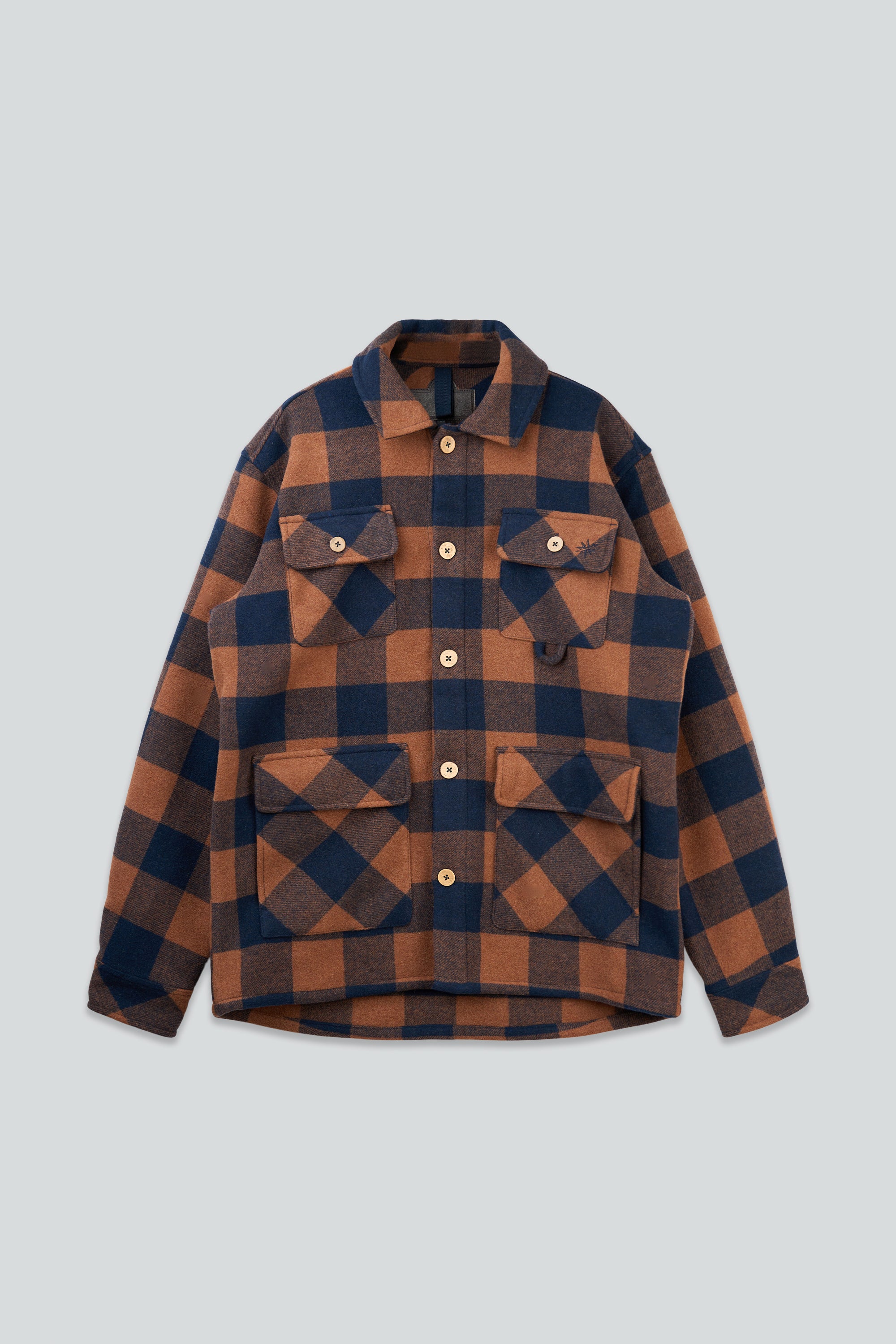 Birler Wool Jacket (Blueberry/Mocha Bisque)