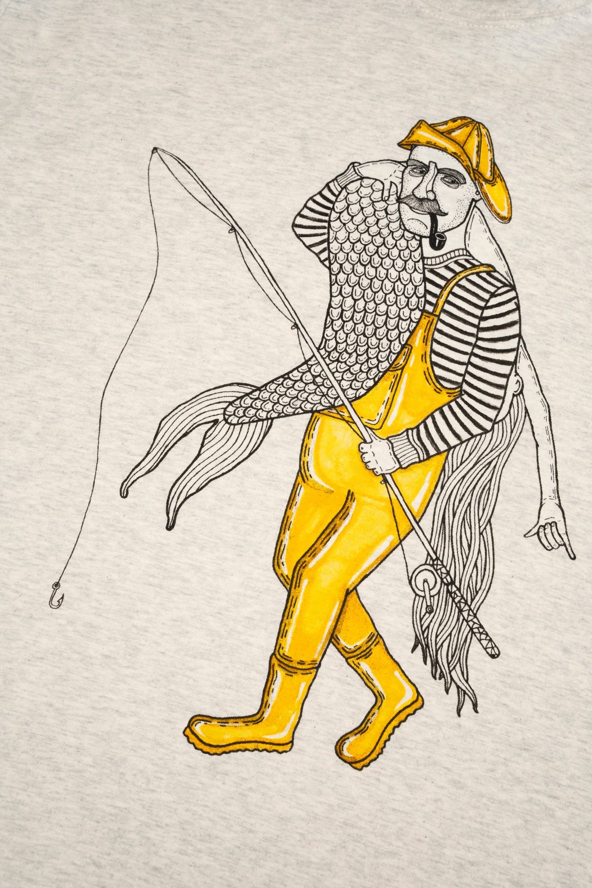 LAKOR Catch of a Lifetime T-shirt T-Shirt Oatmeal Melange