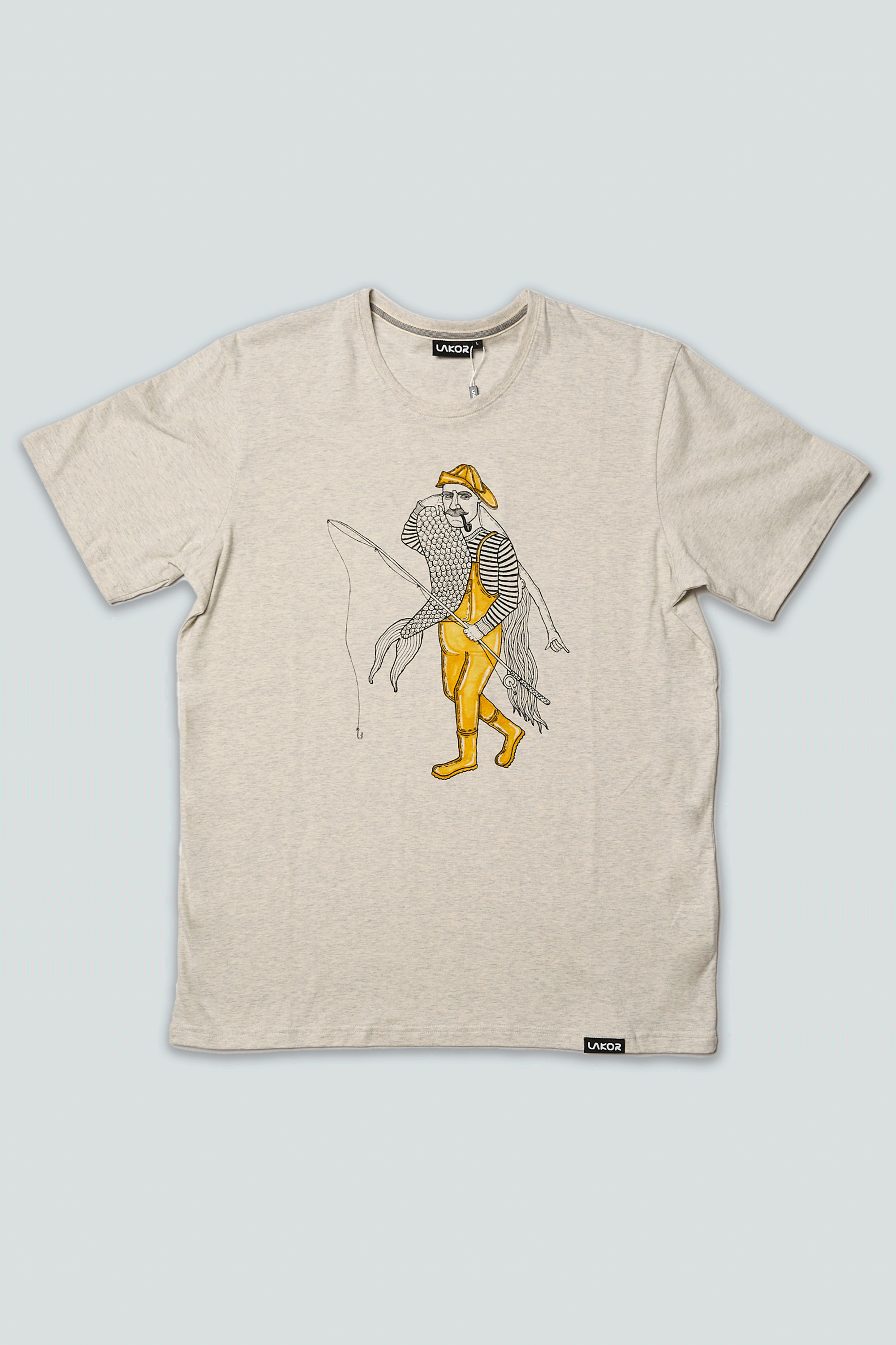 LAKOR Catch of a Lifetime T-shirt T-Shirt Oatmeal Melange