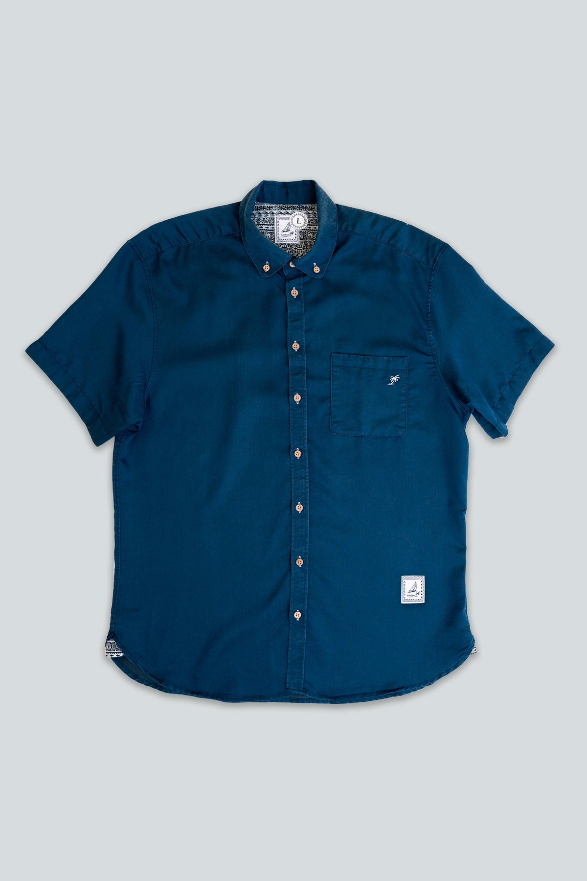 LAKOR Emil Shirt Short Sleeve Shirt Ocean Depths