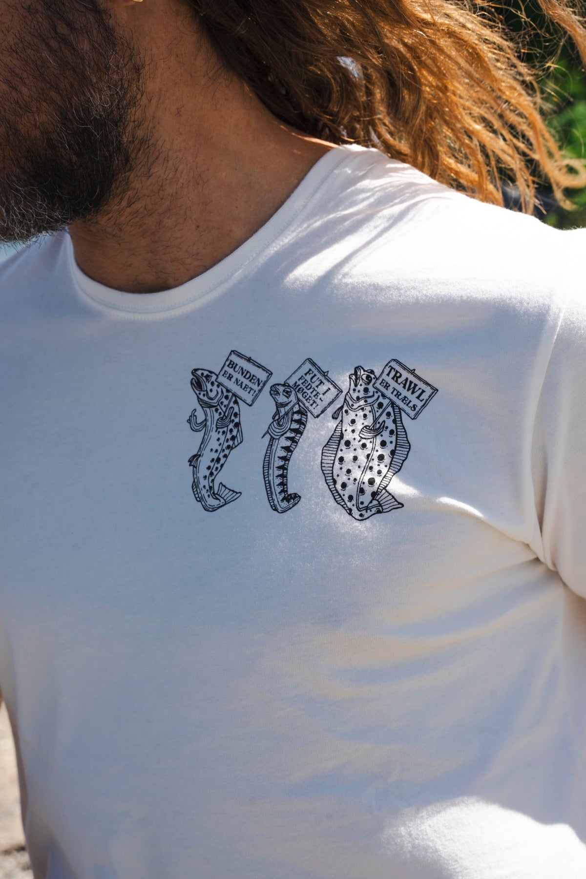 LAKOR Fiskedemonstration T-shirt T-Shirt Star White