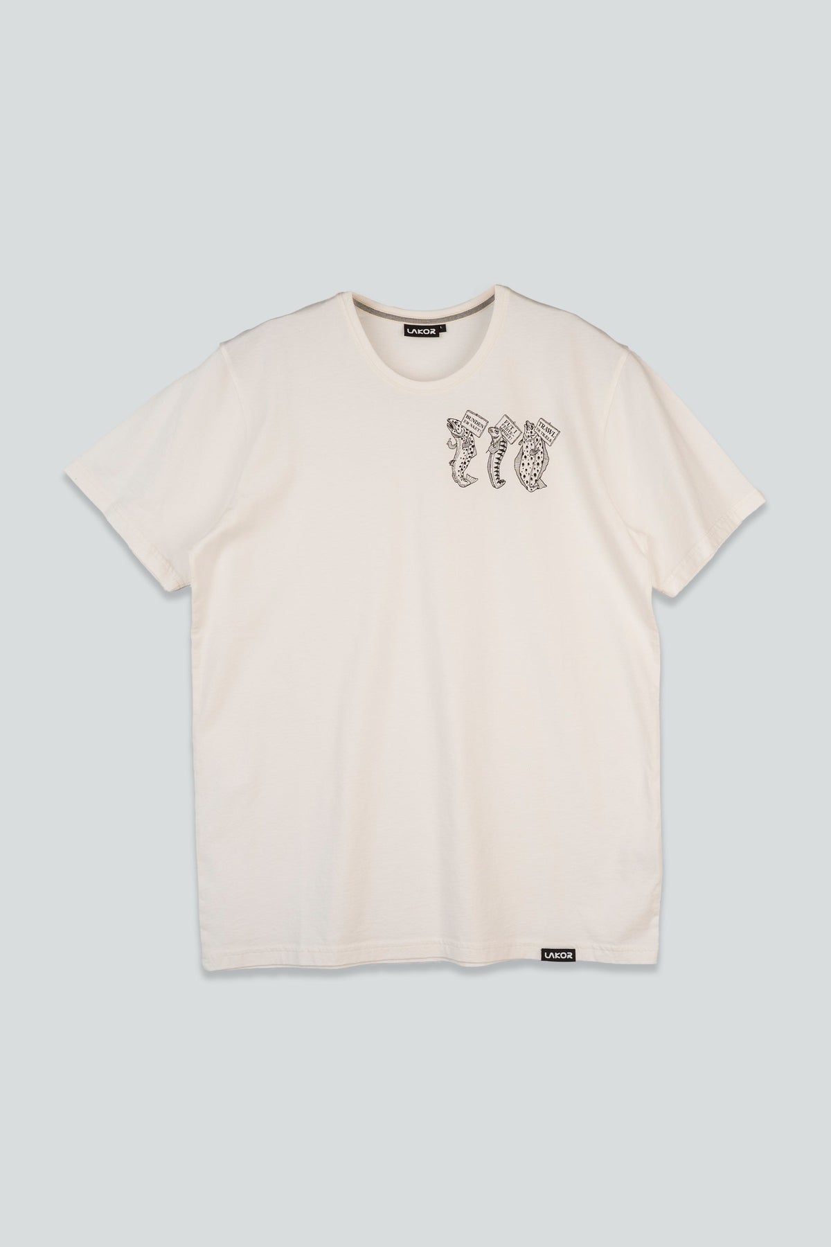 LAKOR Fiskedemonstration T-shirt T-Shirt Star White