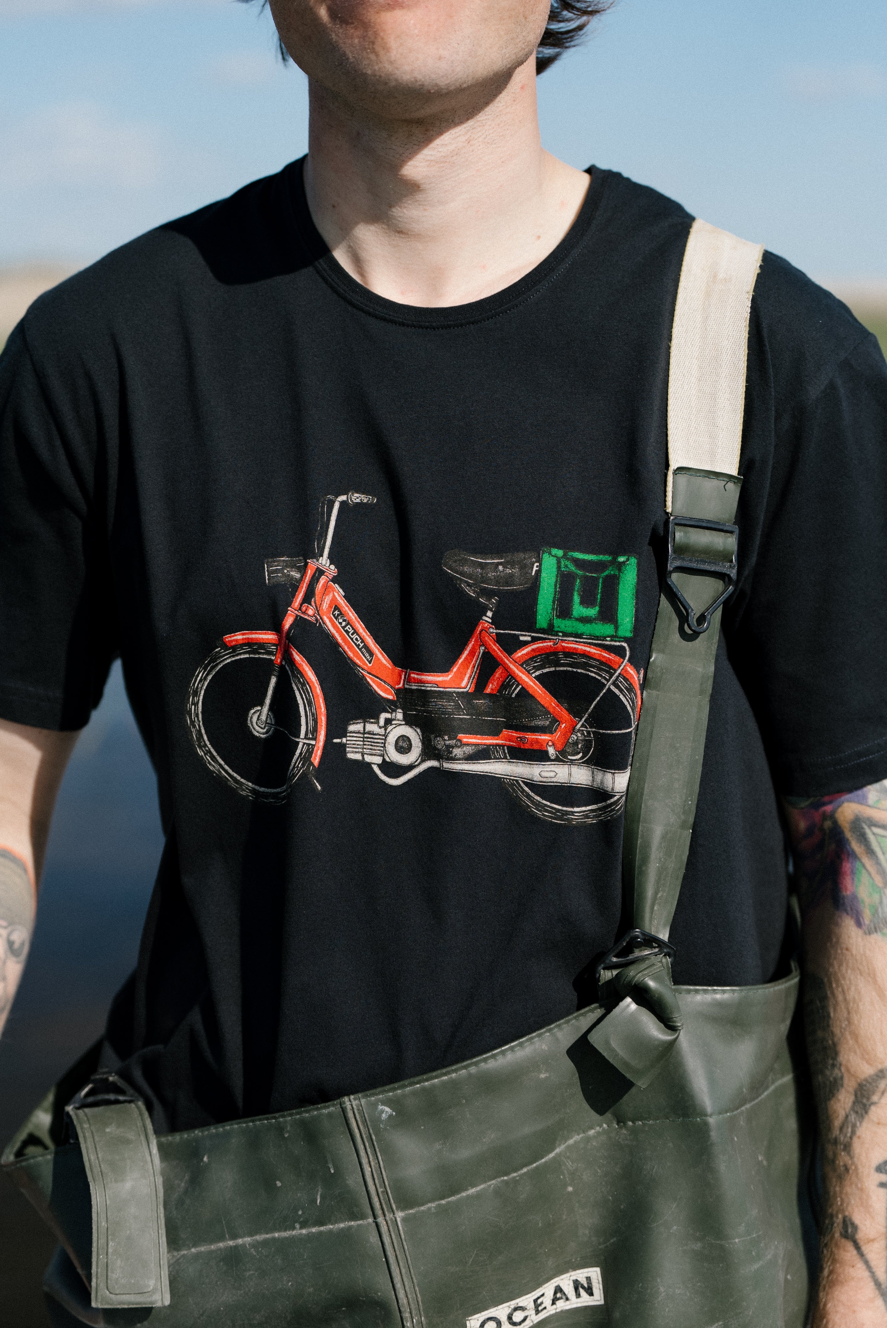 Red Maxi T-shirt (Moonless Night)