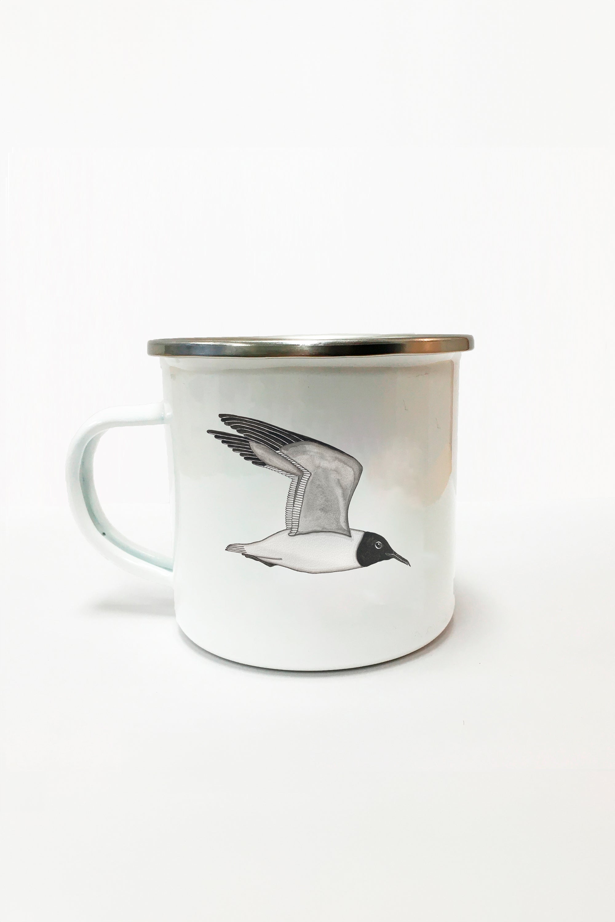 Hooded Seagull Enamel Mug