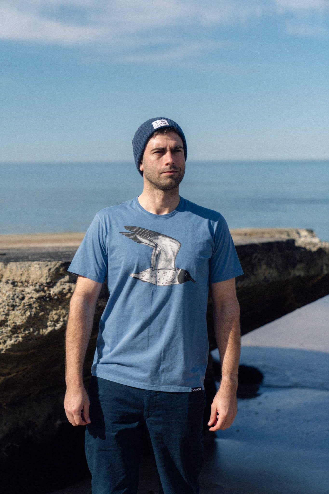 Tattooed Seagull T-shirt (Captains Blue)