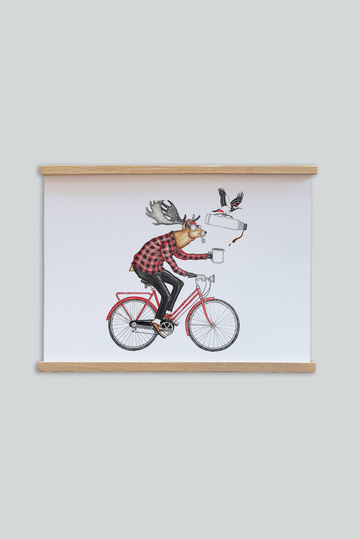 LAKOR Off To Work Plakat Poster White