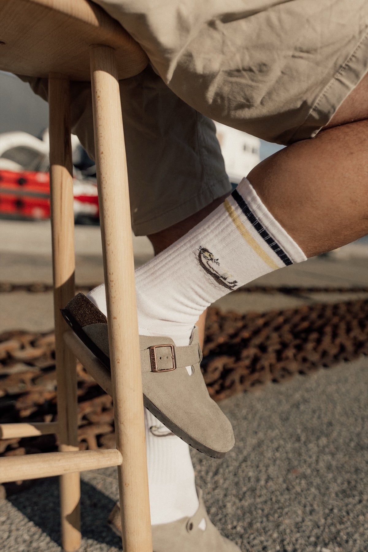 LAKOR Otter Vacation Tennis Socks Tennis Socks White