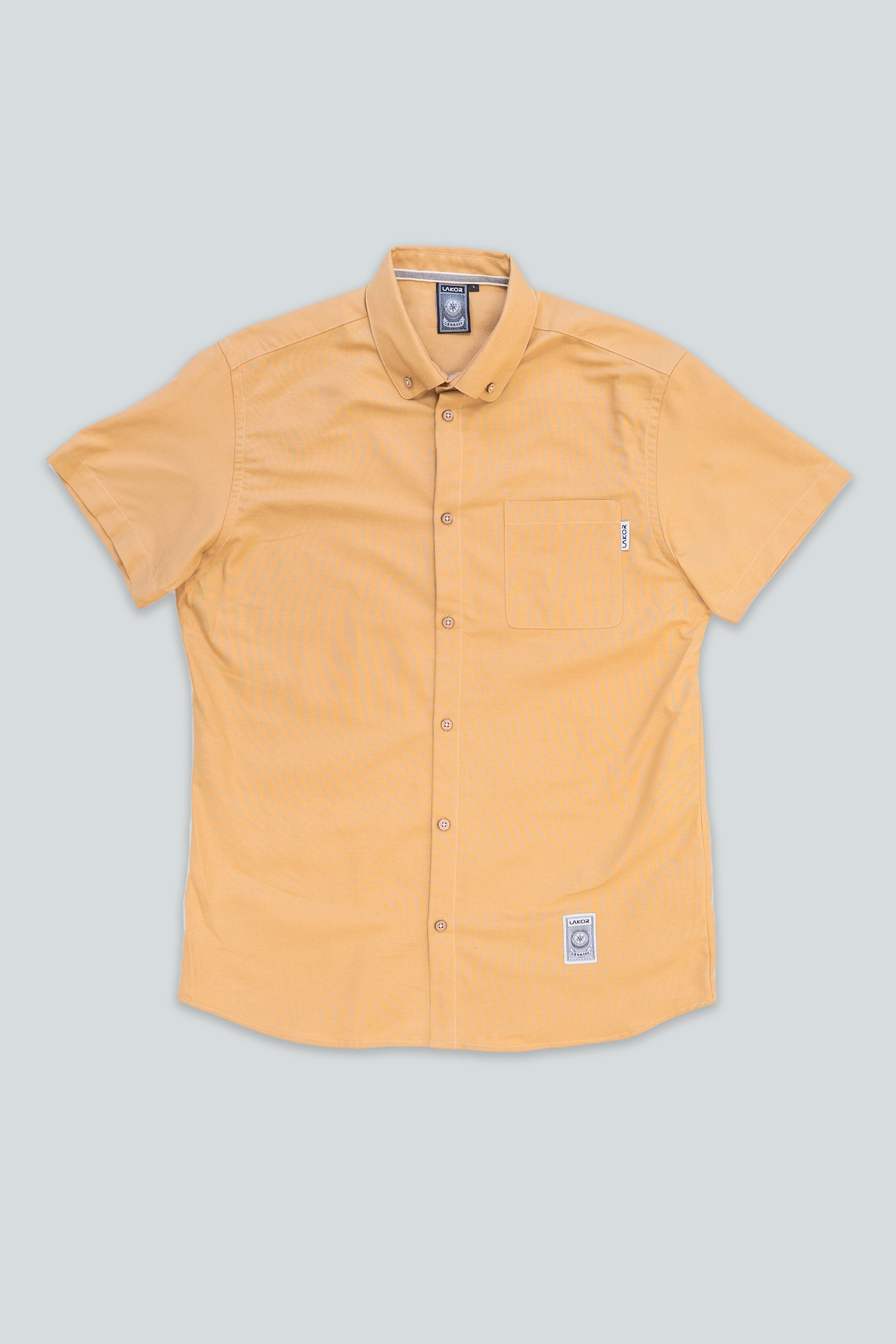 LAKOR Oxford Short Sleeve Short Sleeve Shirt Khaki