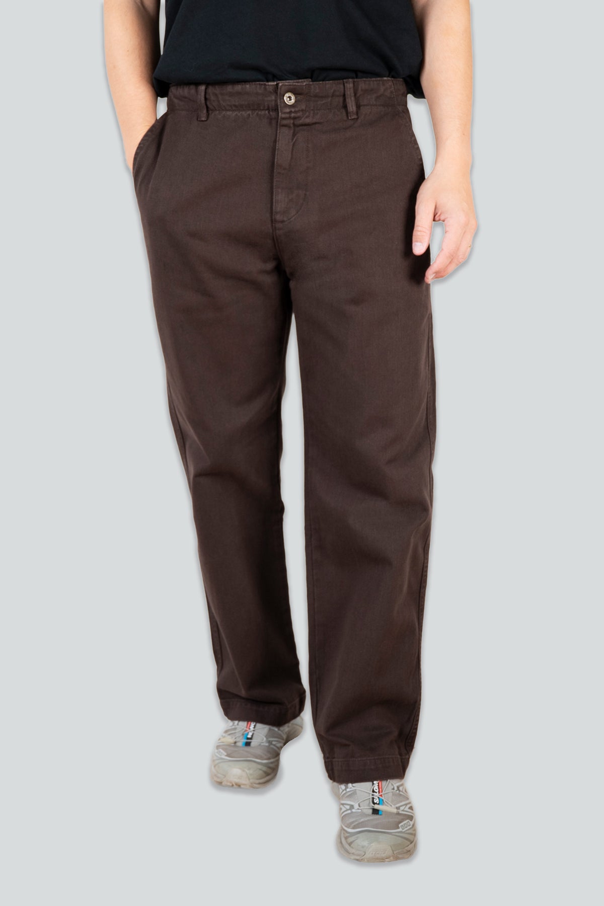 LAKOR Relaxed Twill Pants Pants Coffee Bean