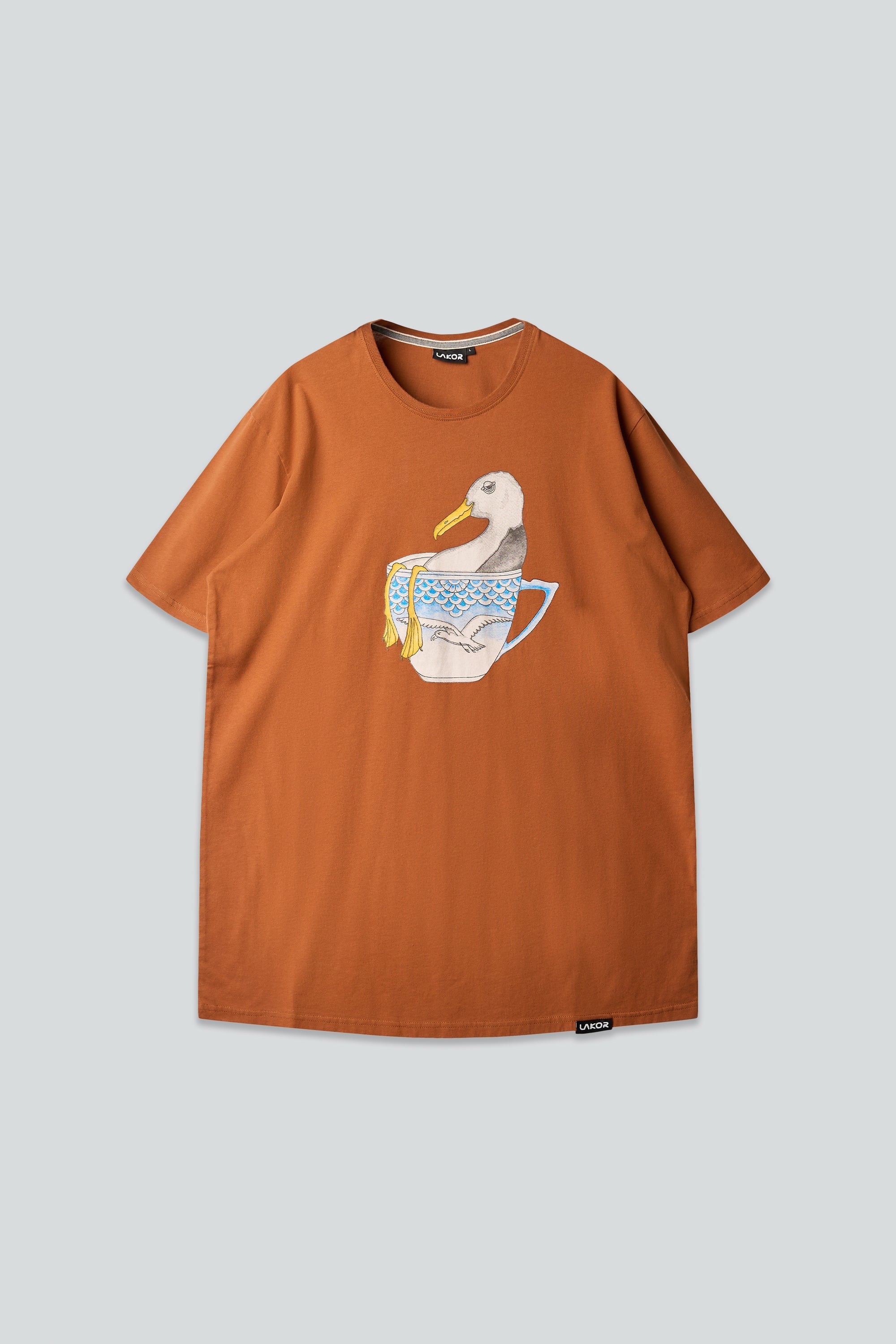 LAKOR DENMARK HONDA Tシャツ Lサイズ Seagull in a Cup T-shirt - Mocha Bisque | LAKOR