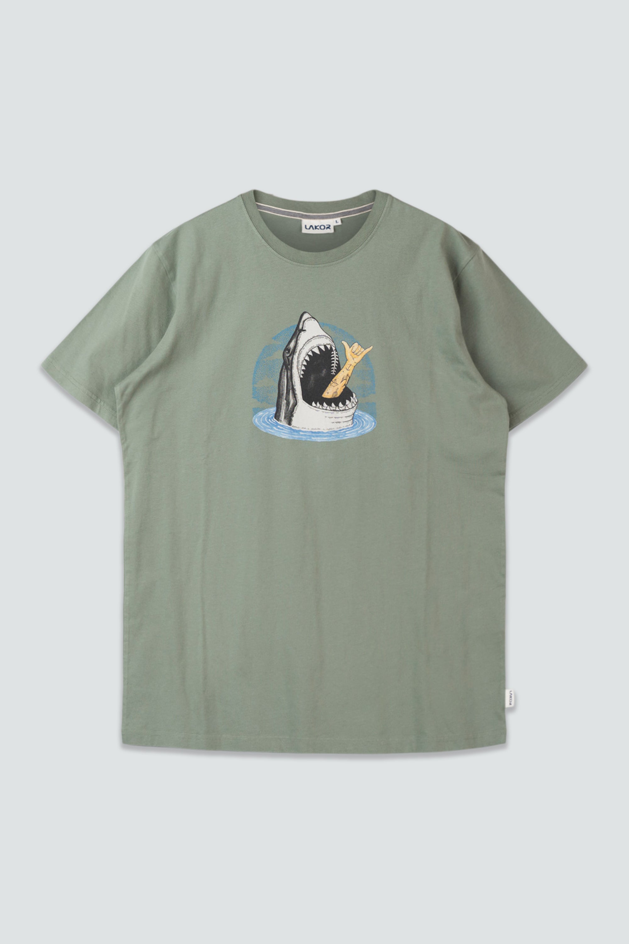 Shark Shaka T-shirt - Sea Spray | LAKOR