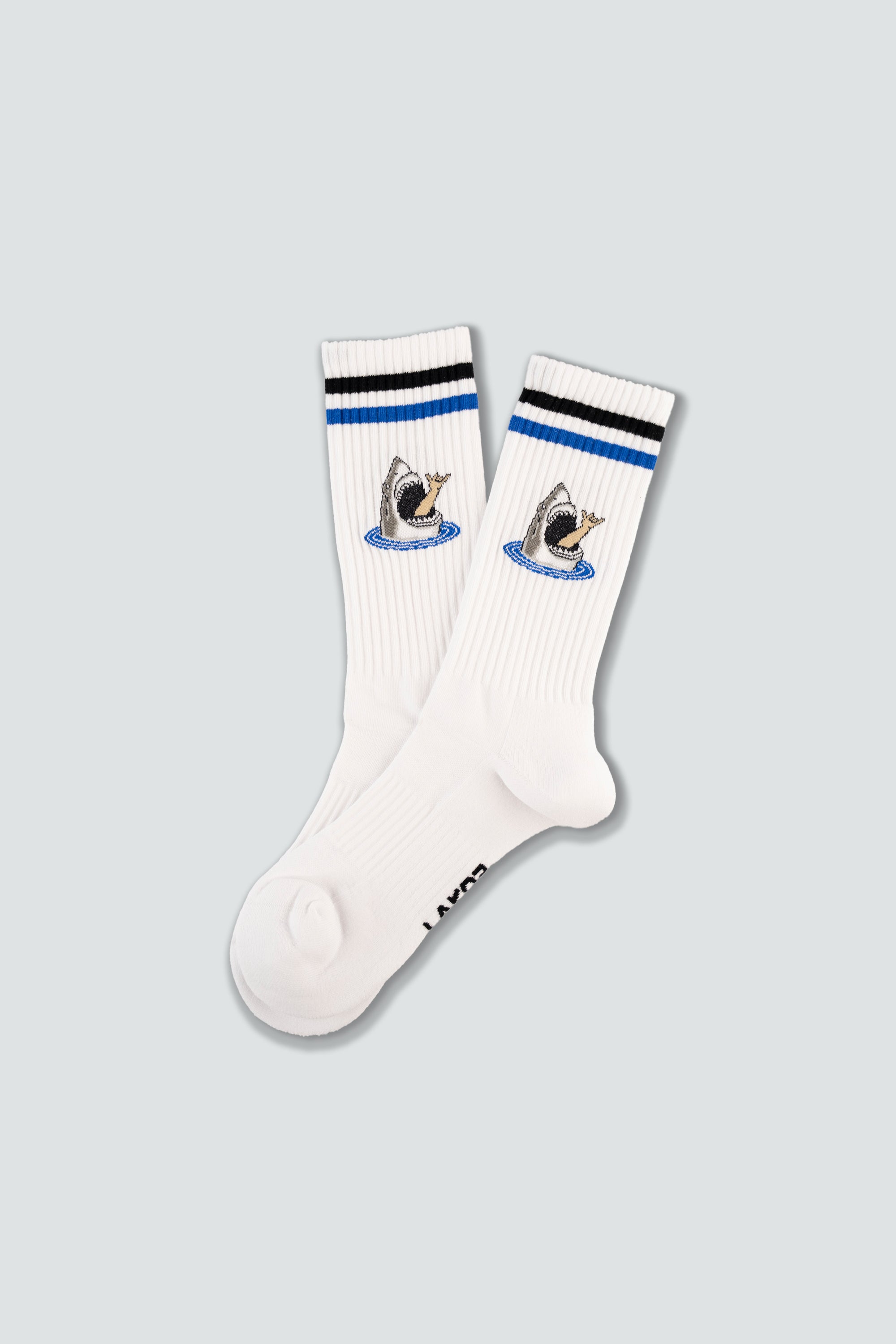Shark Shaka Tennis Socks - White