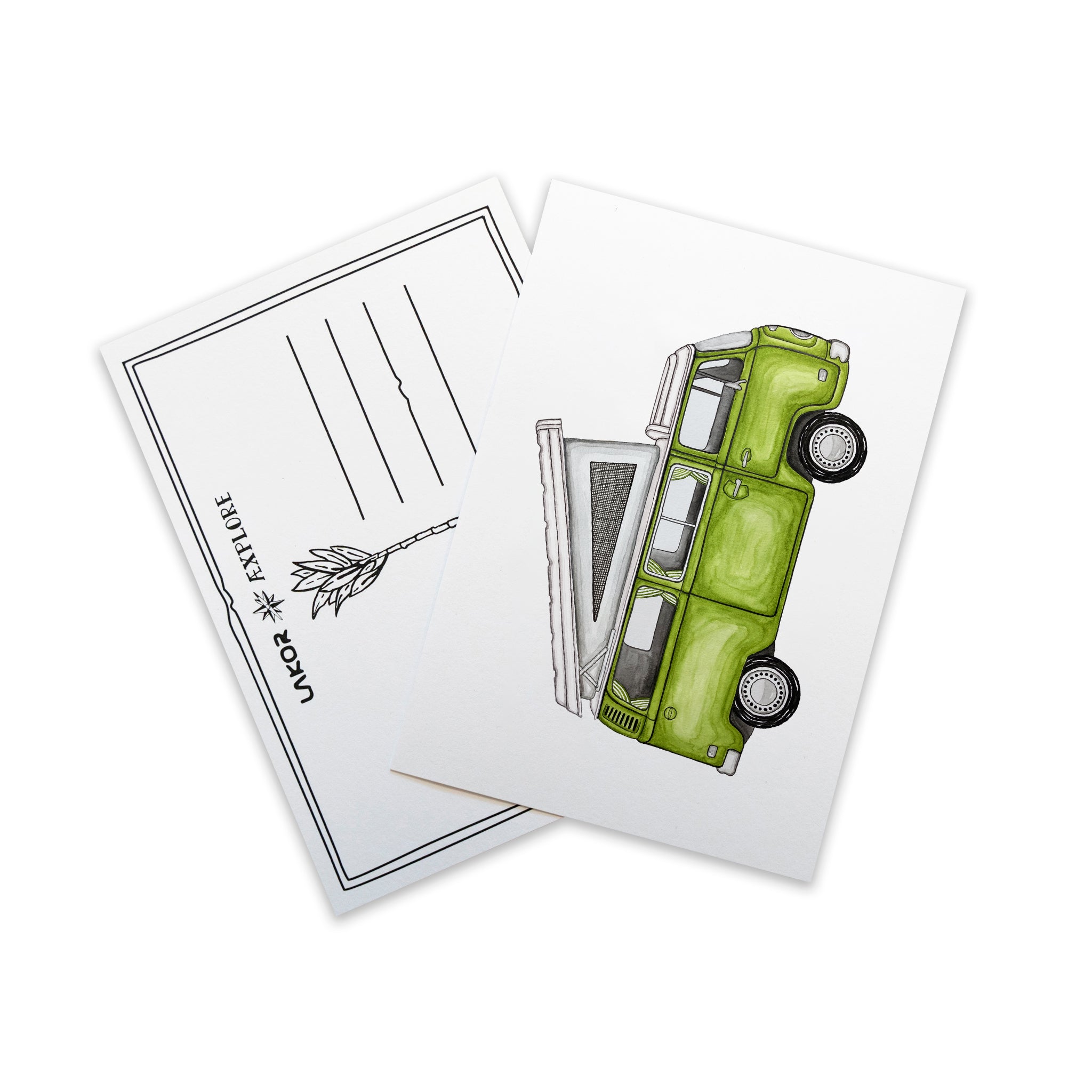 Green Van Postcard