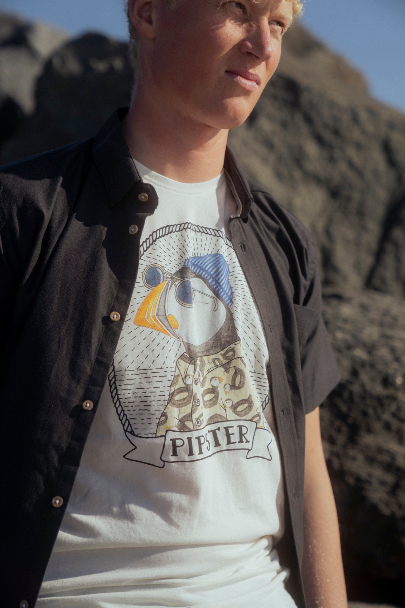 Puffin Pipster T-shirt (Off White)