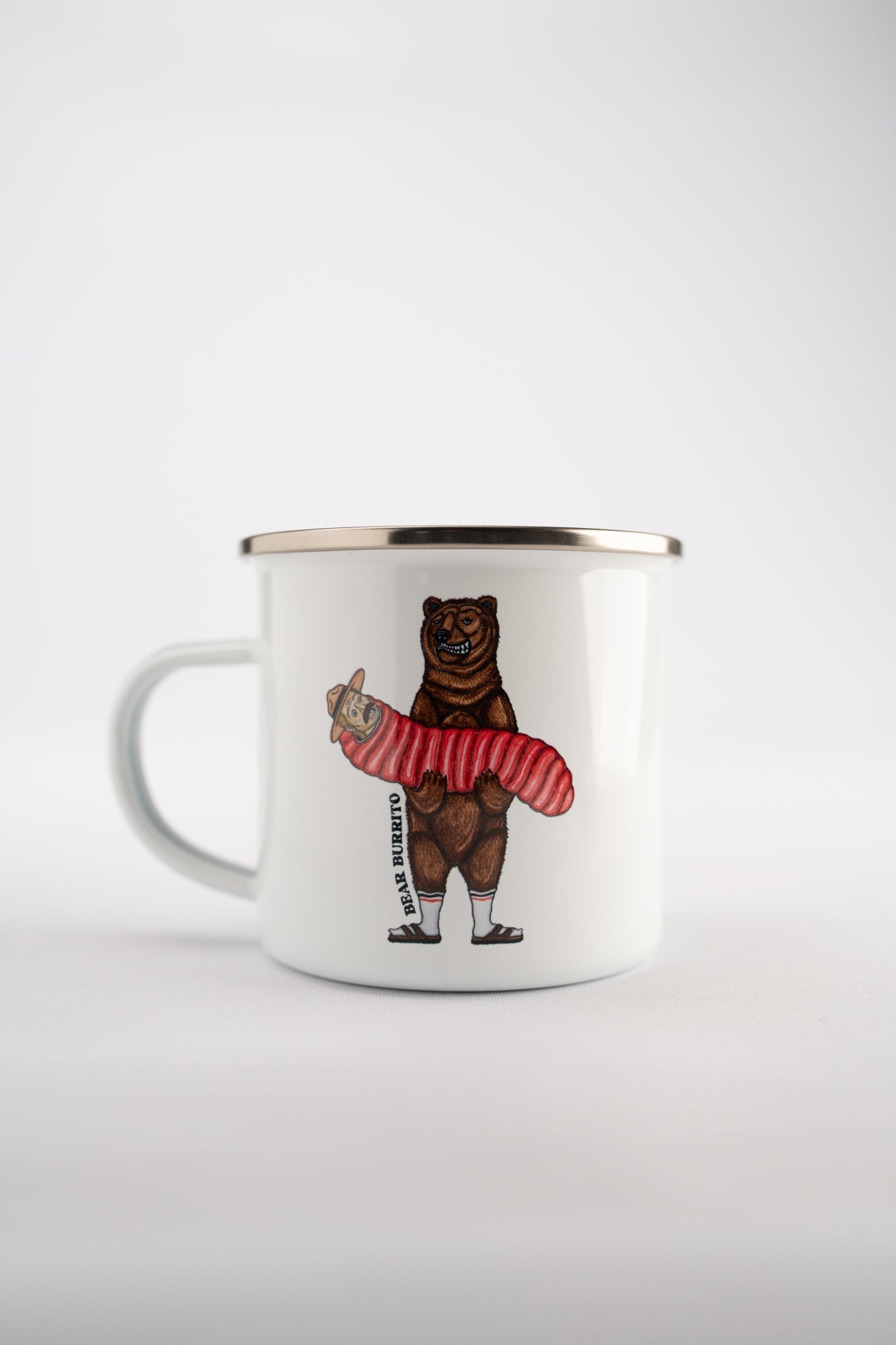 Bear Burrito Enamel Mug