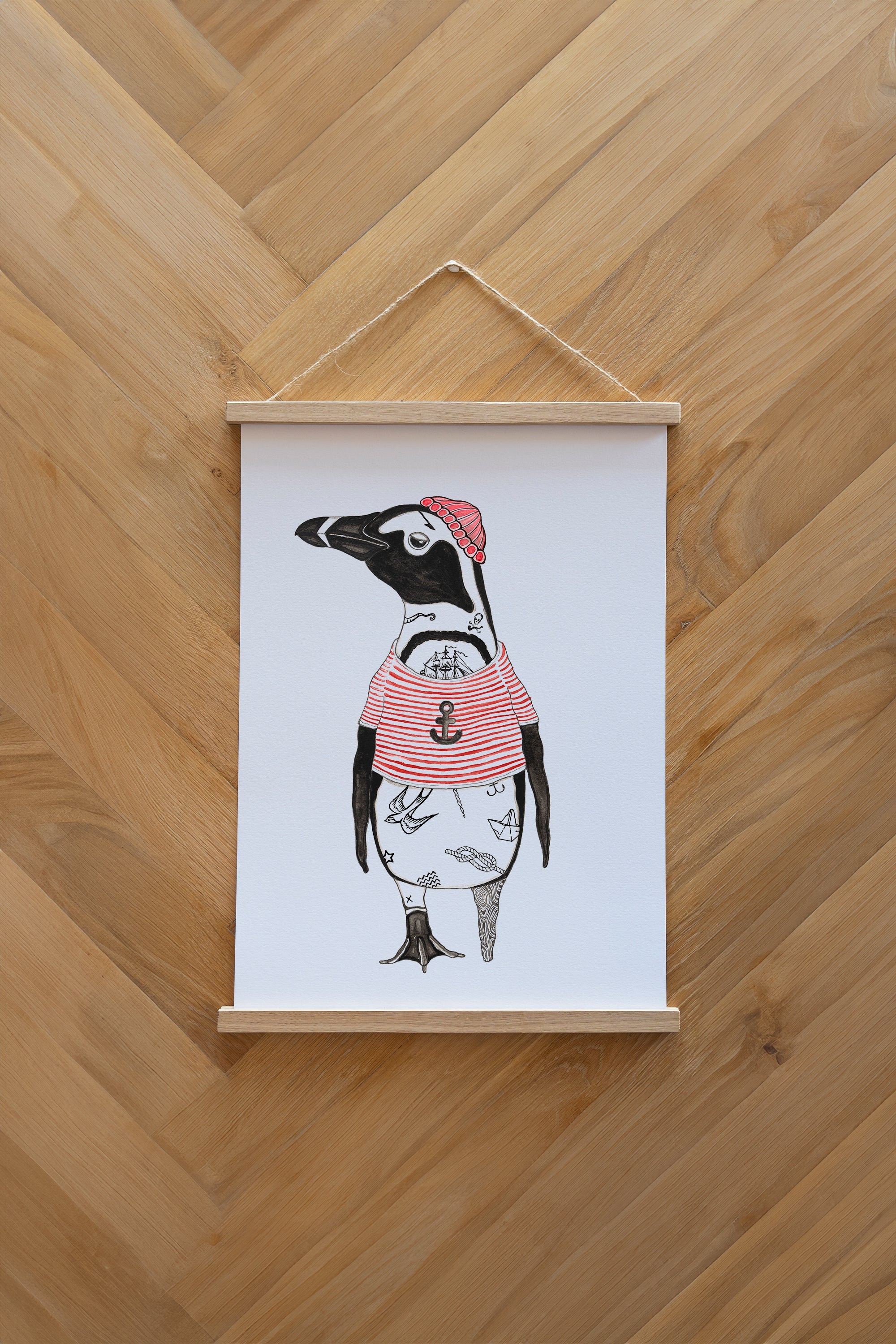 African Penguin Poster - White