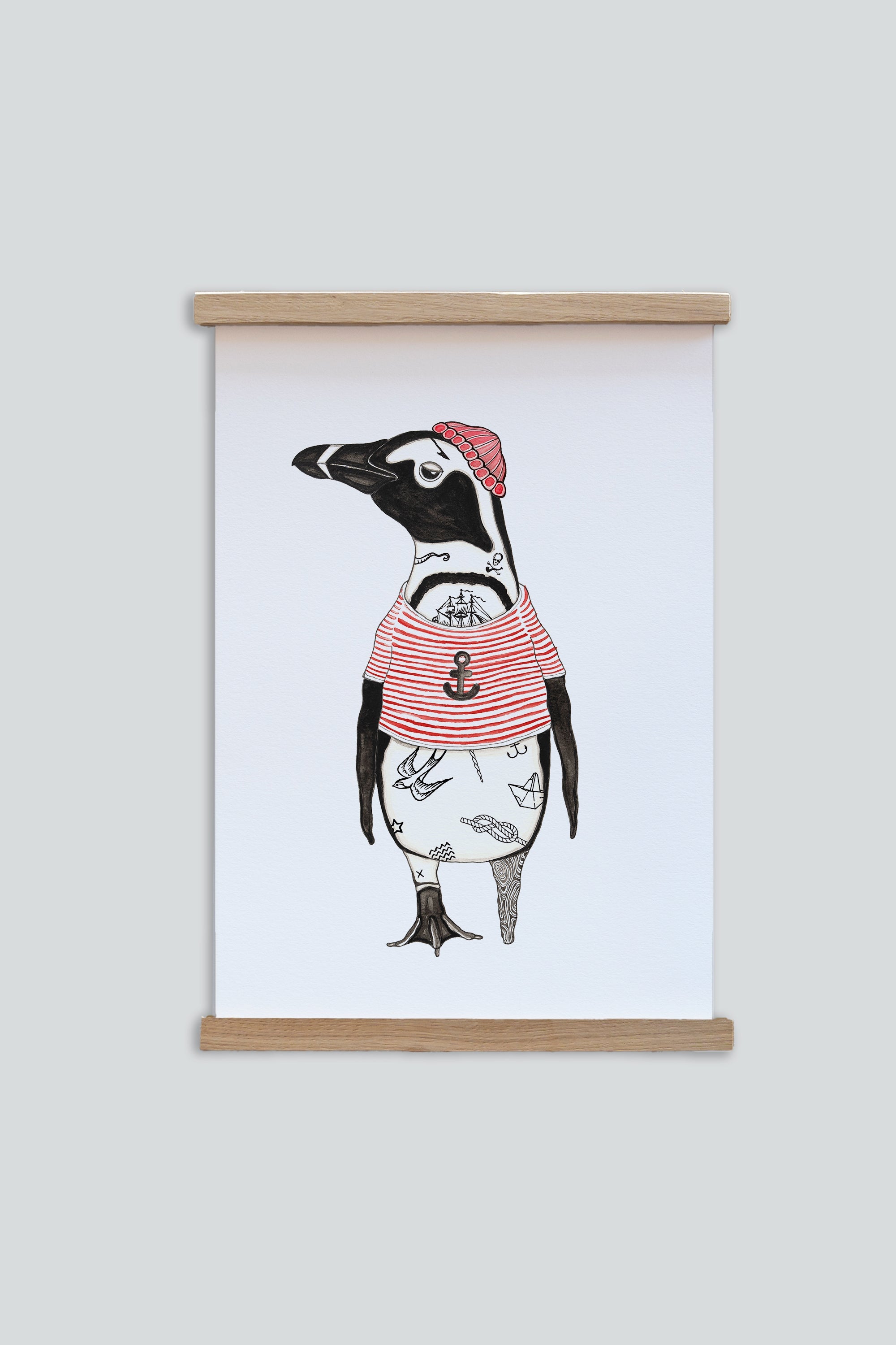 LAKOR African Penguin Plakat Poster White