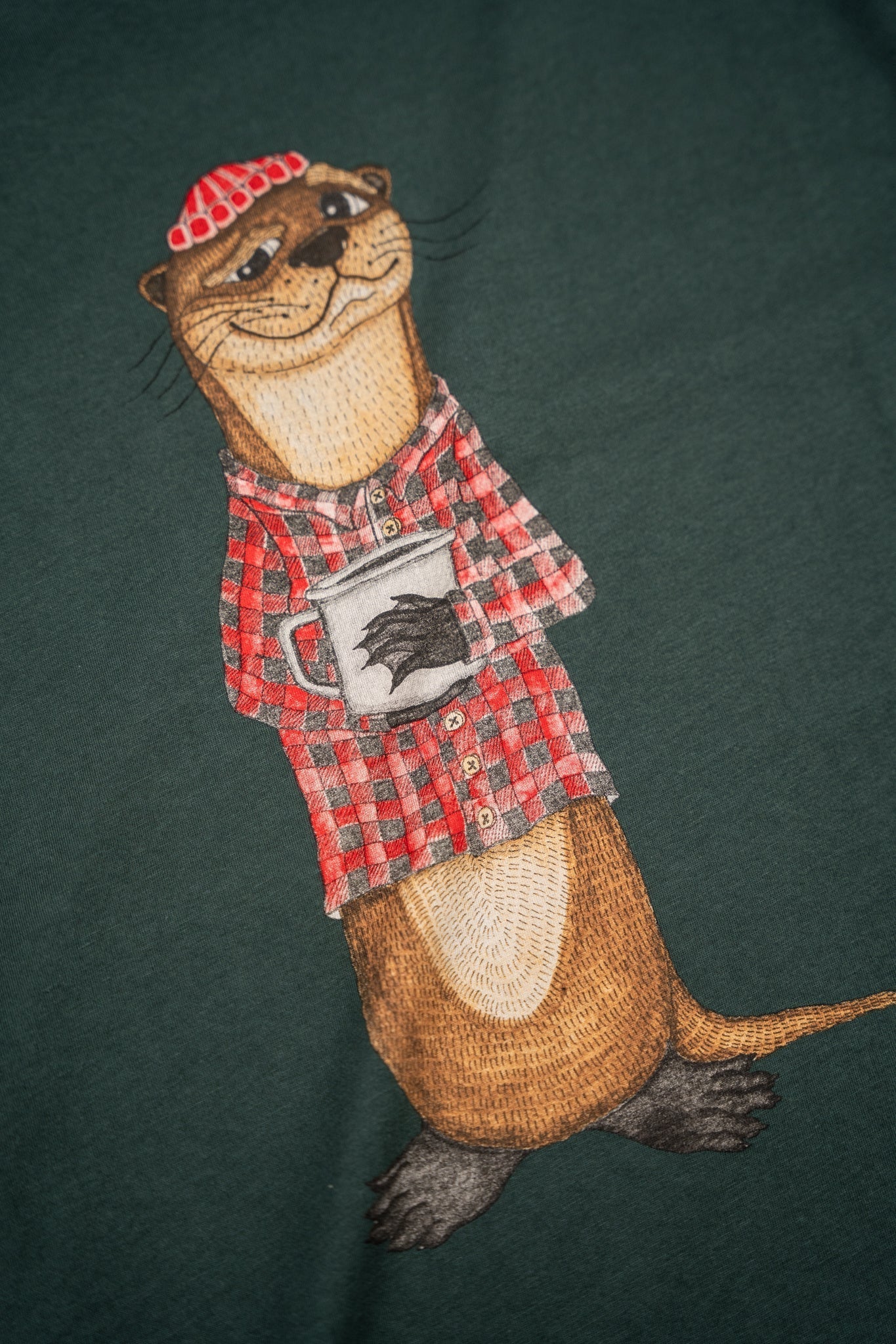 LAKOR An Otter Coffee T-shirt T-Shirt Green Gables