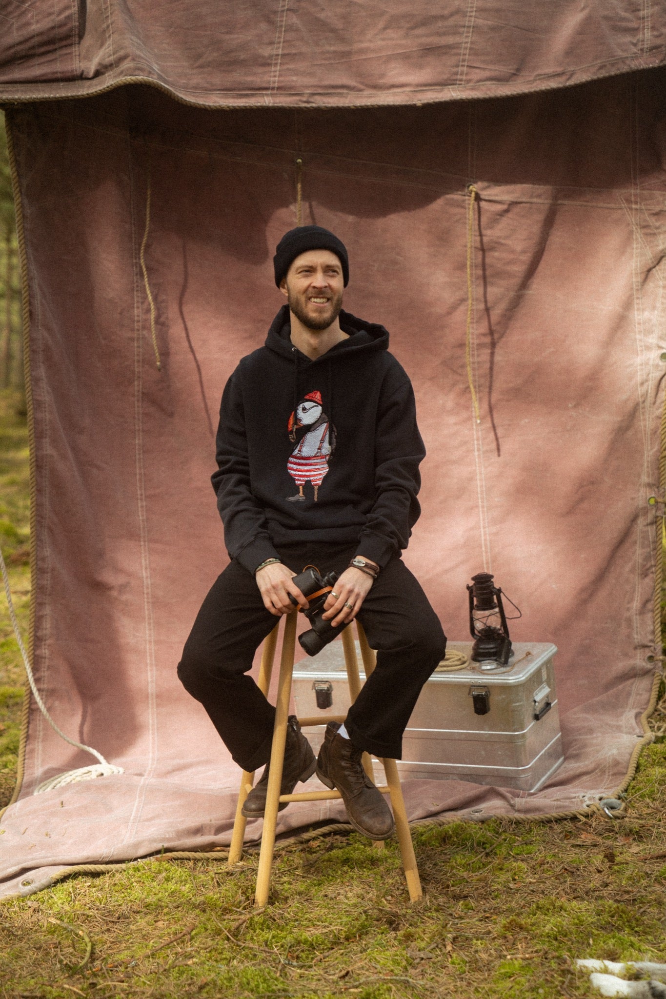 Atlantic Puffin Hoodie - Moonless Night