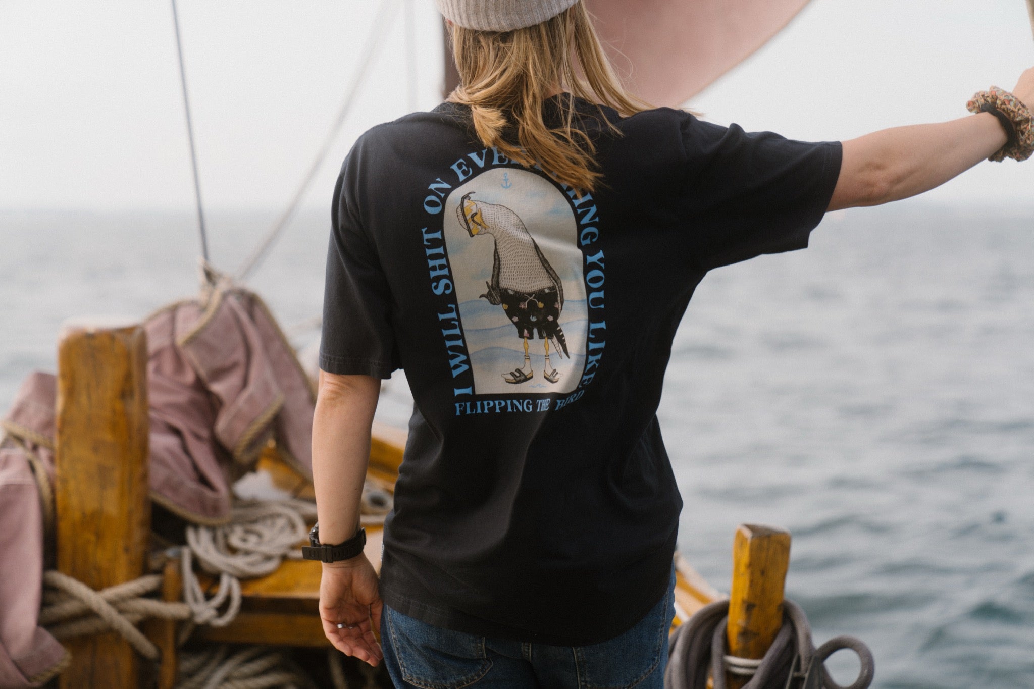 LAKOR Back Flipping T-shirt T-Shirt Moonless Night