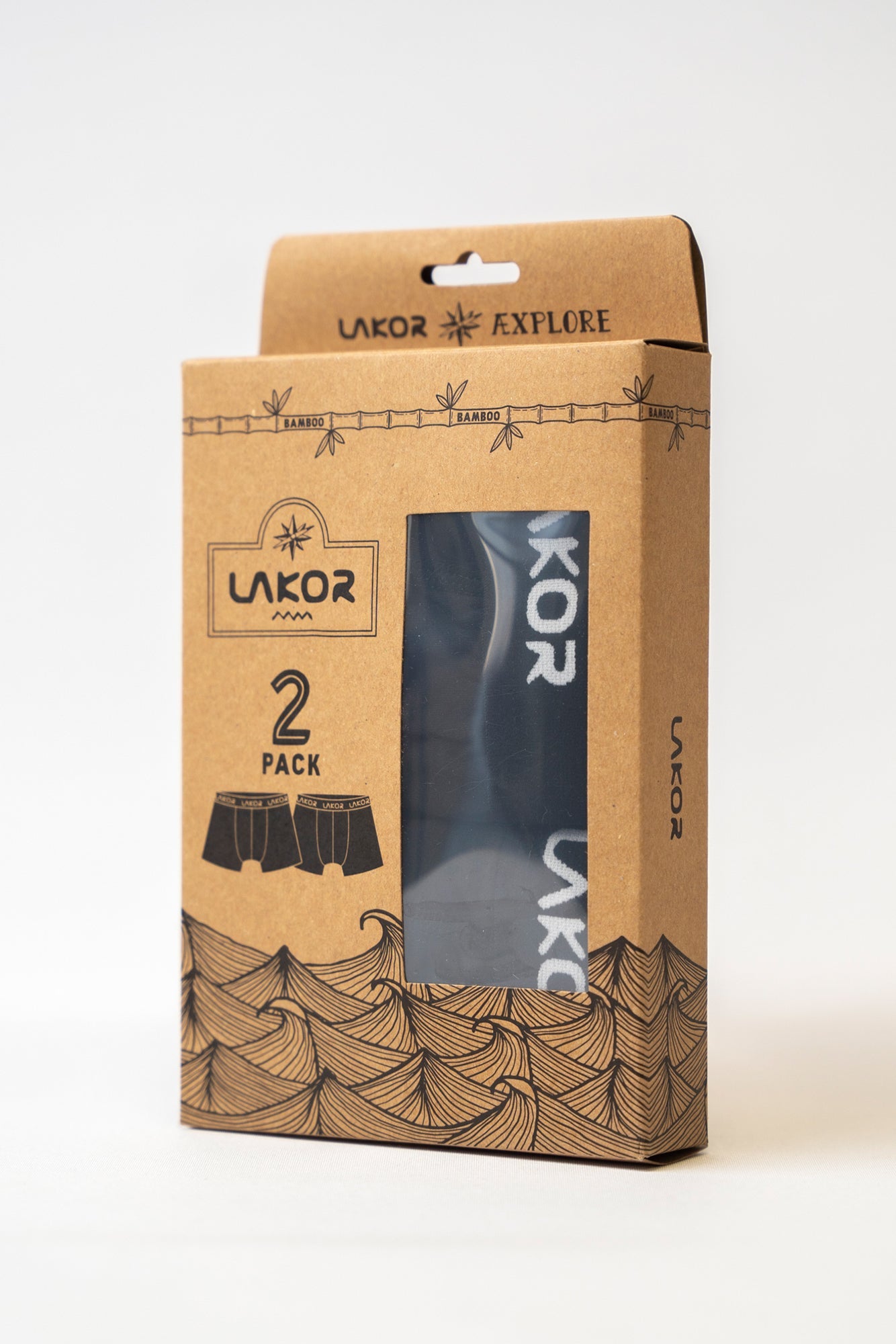 LAKOR Bamboo Boxers 2-pak Underwear Black