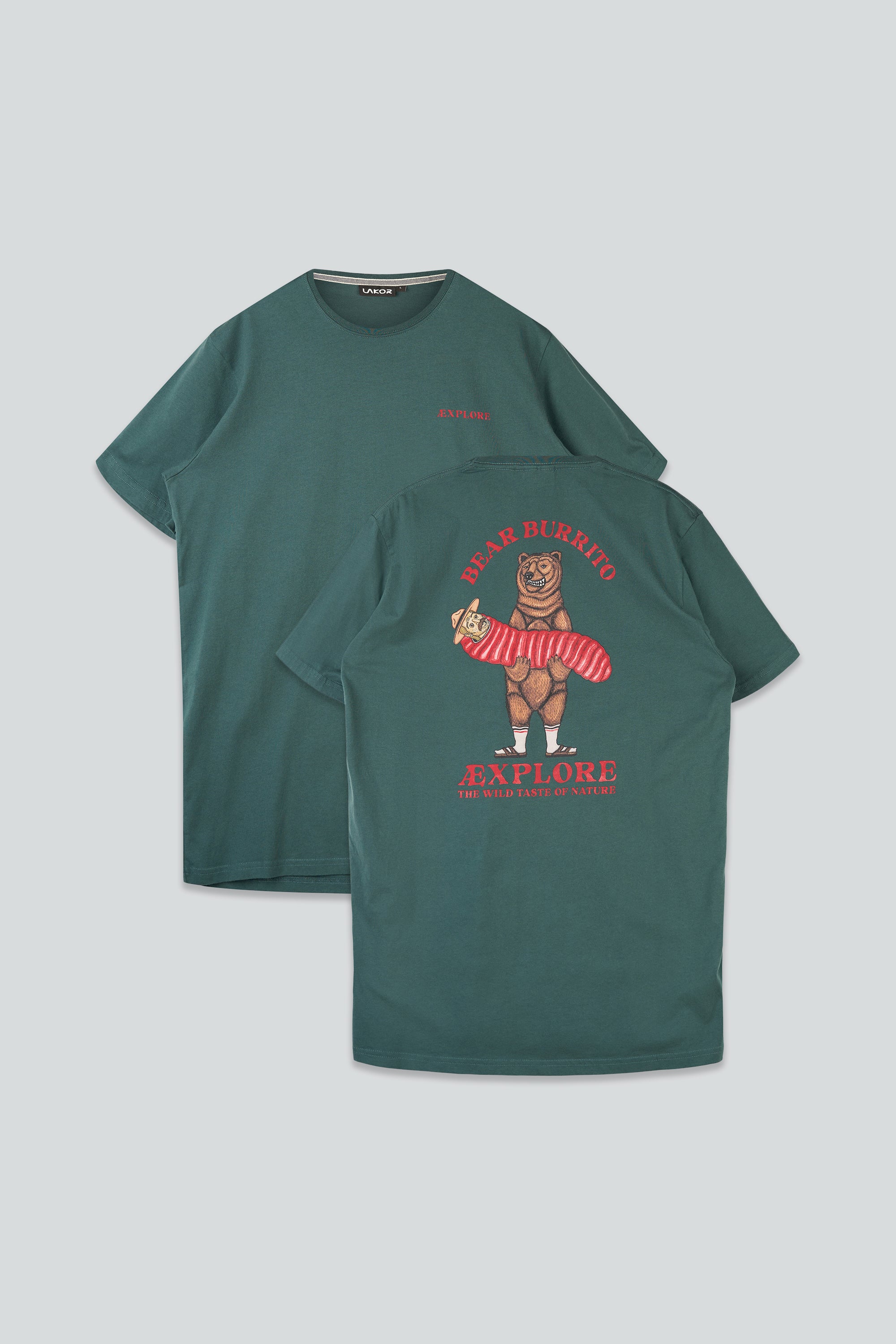 Bear Burrito T-shirt (Green Gables)