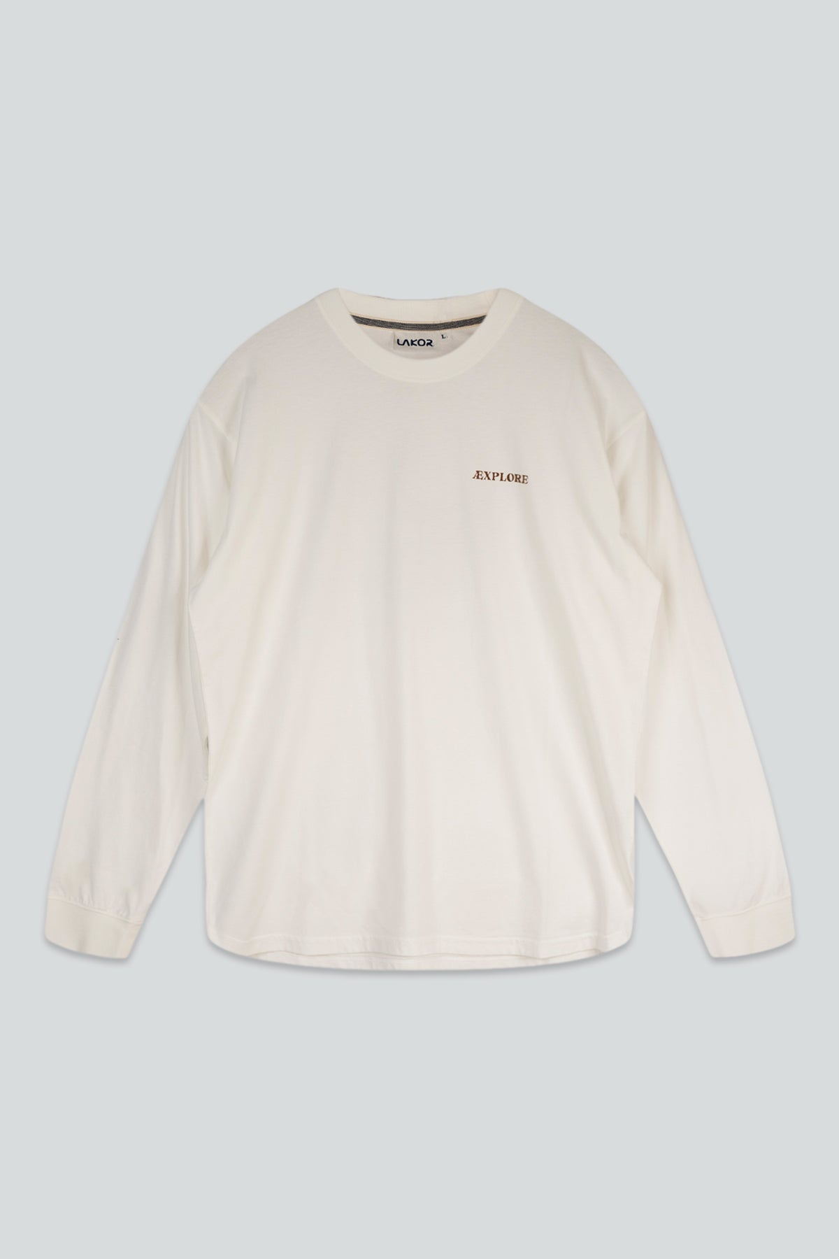 LAKOR Beaver Burrito Boxfit LS T-shirt T-Shirt Star White