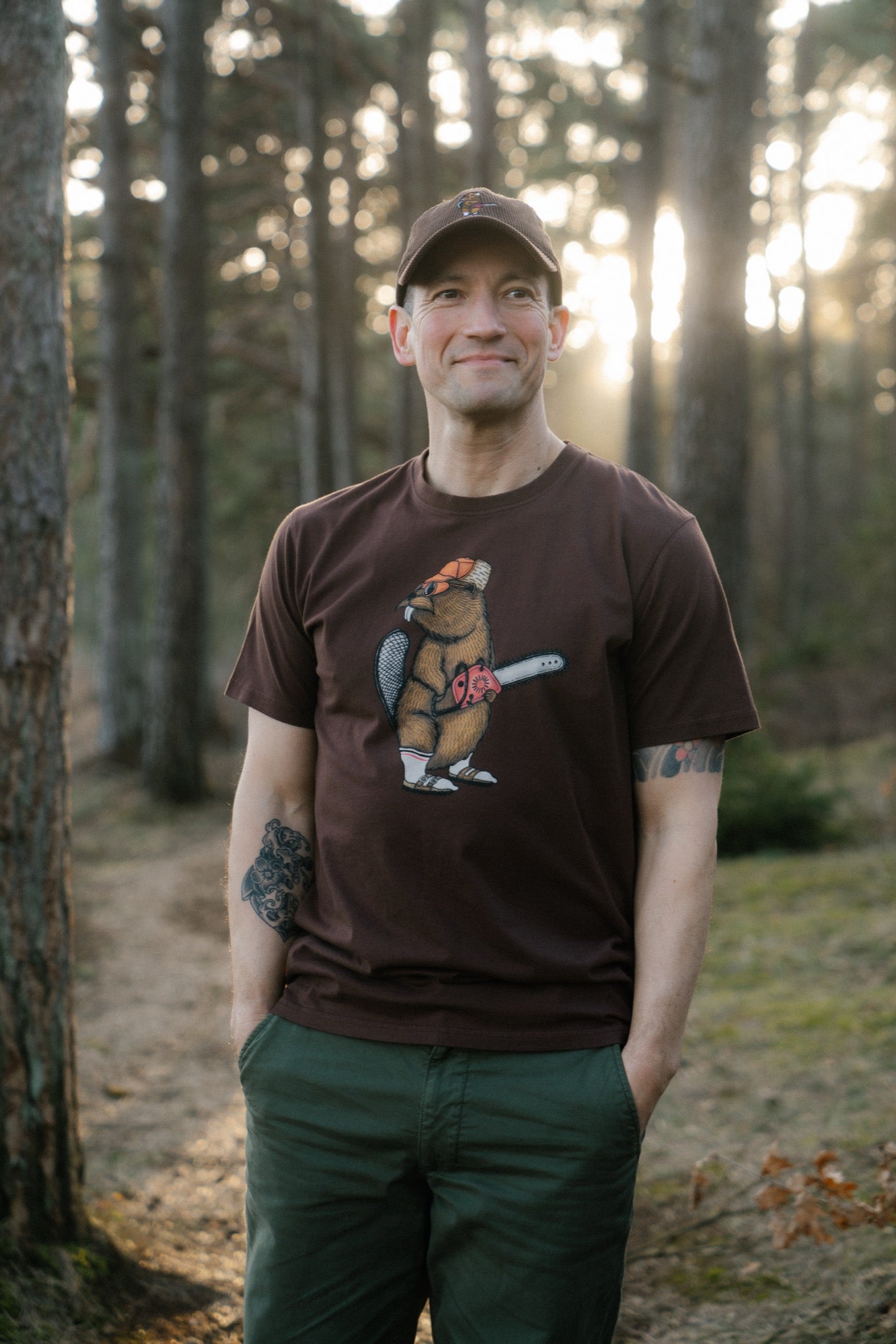 LAKOR Beaver Timber Courd Cap Headwear Chocolate Brown
