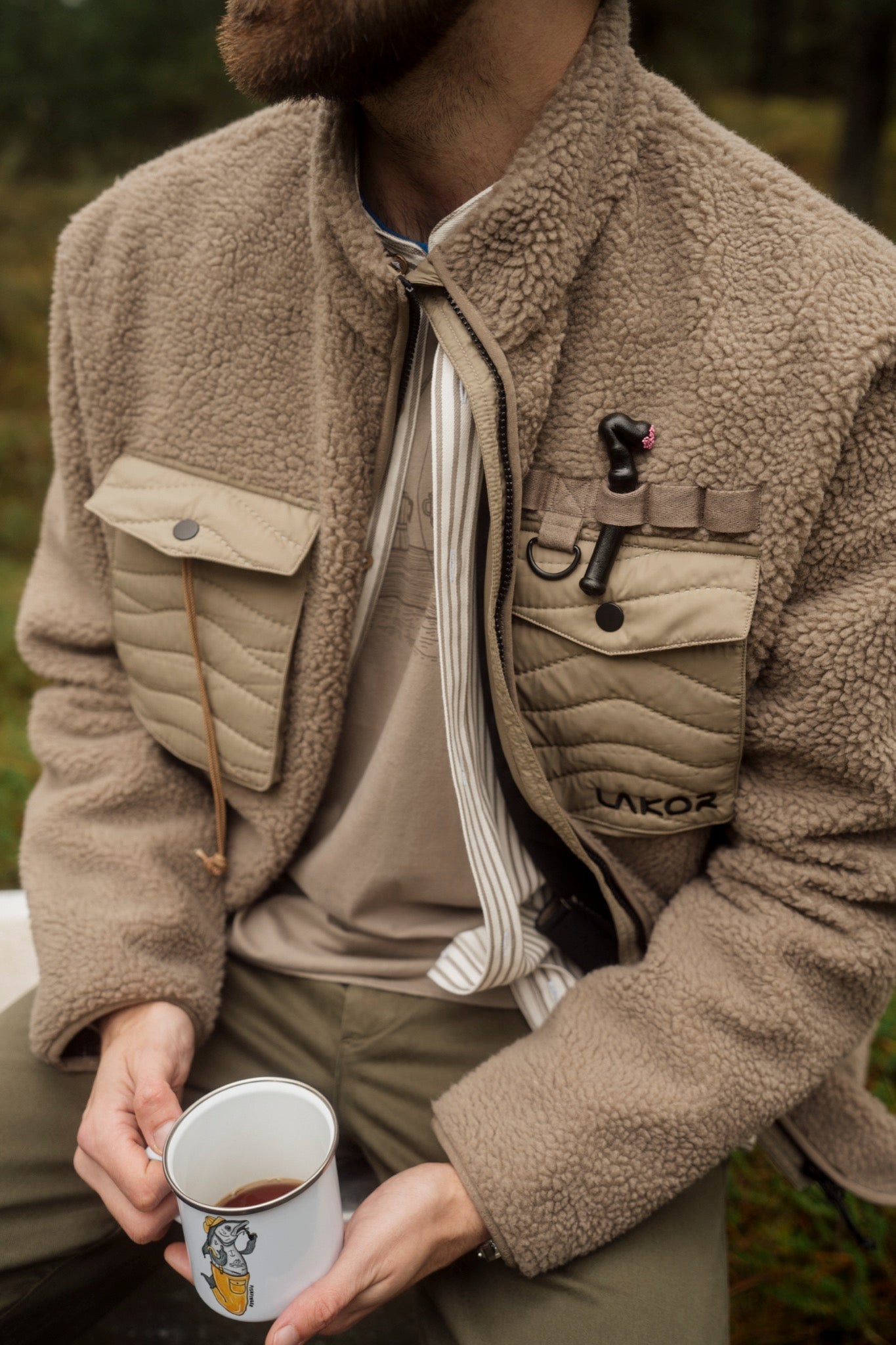 LAKOR Campfire Pile Jacket Jacket Fallen Rock