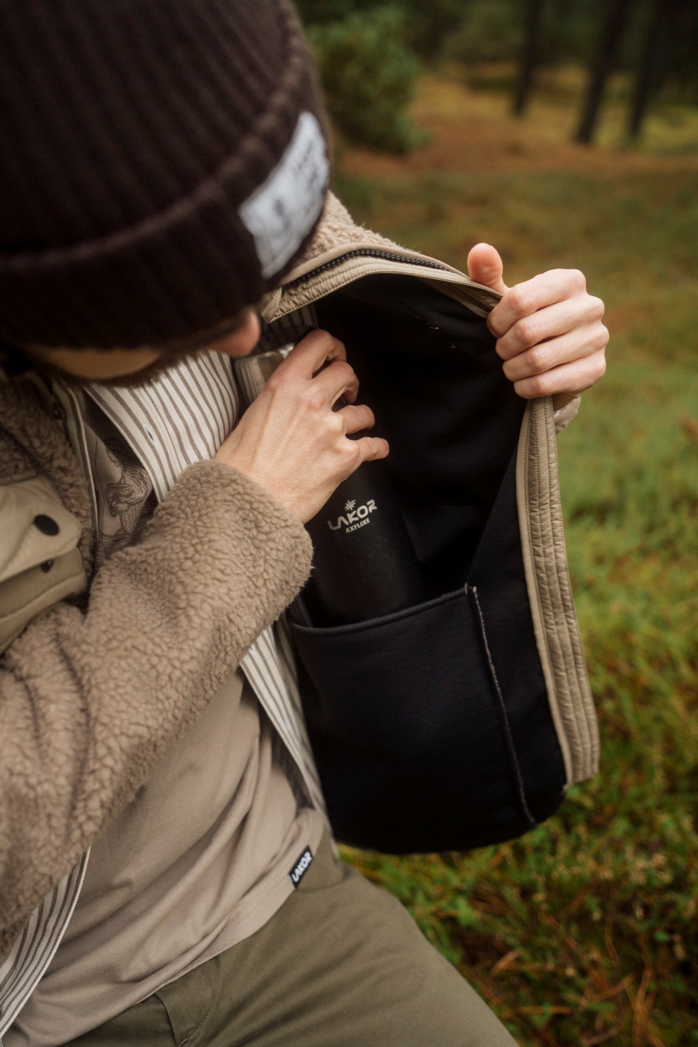 LAKOR Campfire Pile Jacket Jacket Fallen Rock