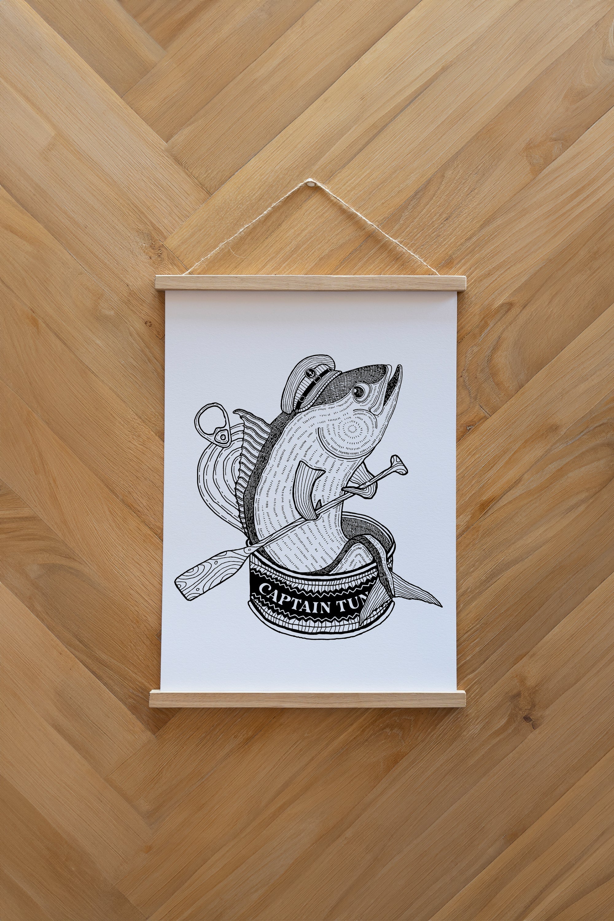 Captain Tuna Poster - White