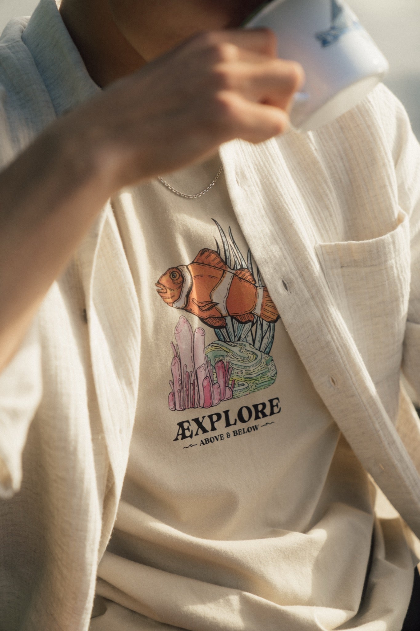 LAKOR Clownfish Garden T-shirt T-Shirt White Pepper