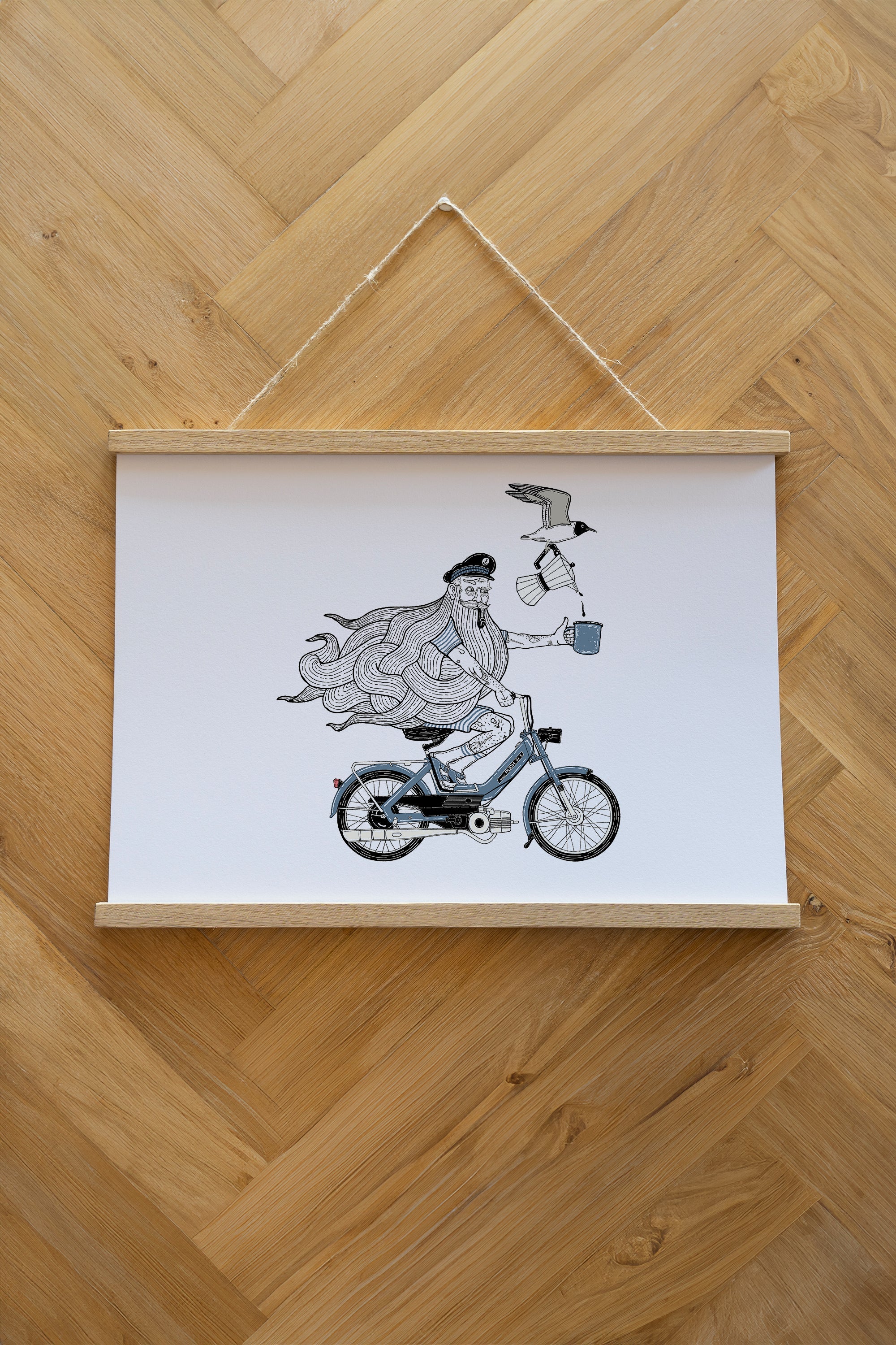 Coffee On The Go Poster - White