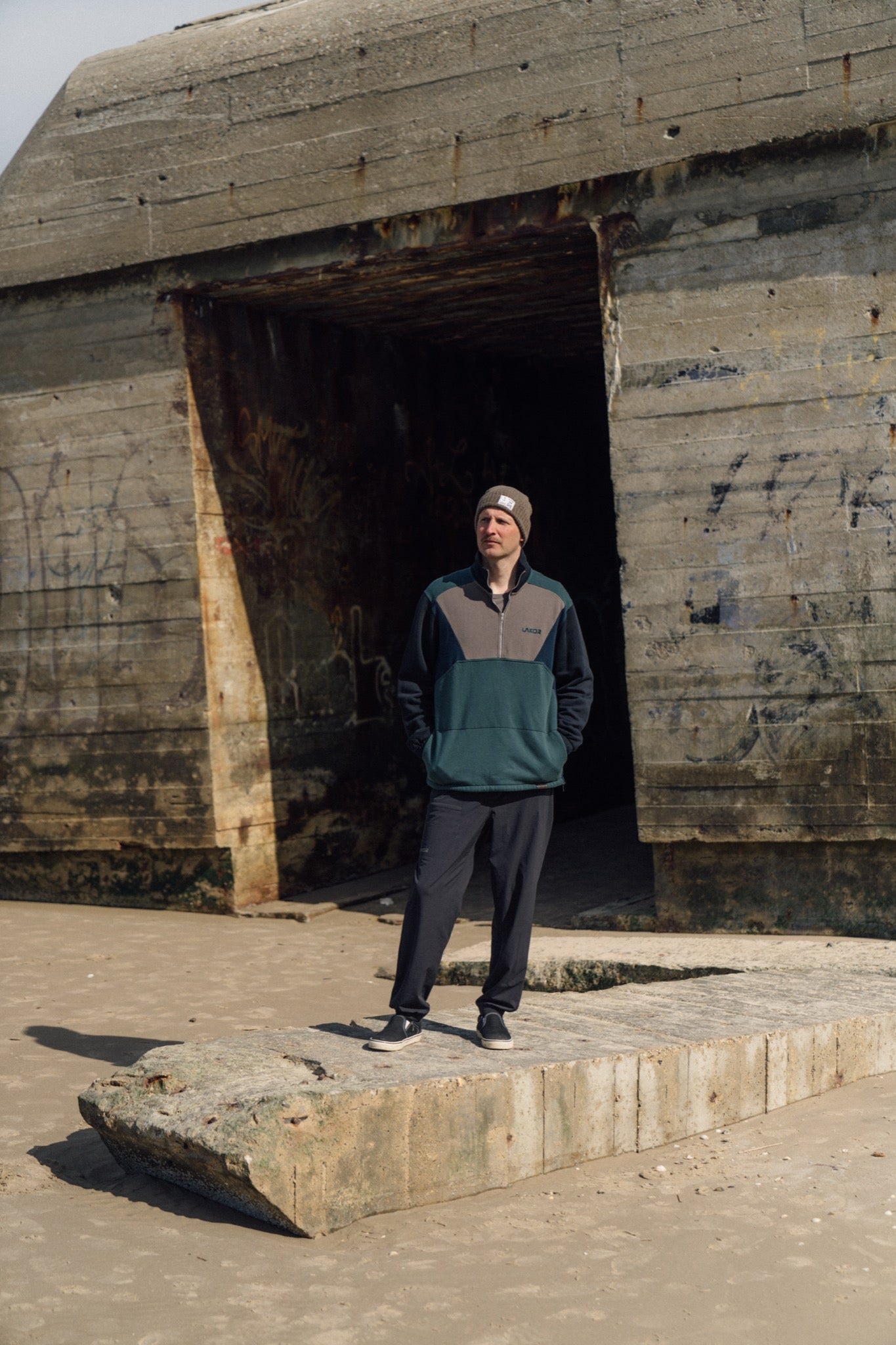 LAKOR Colorblock Half Zip Sweatshirt Multicolor