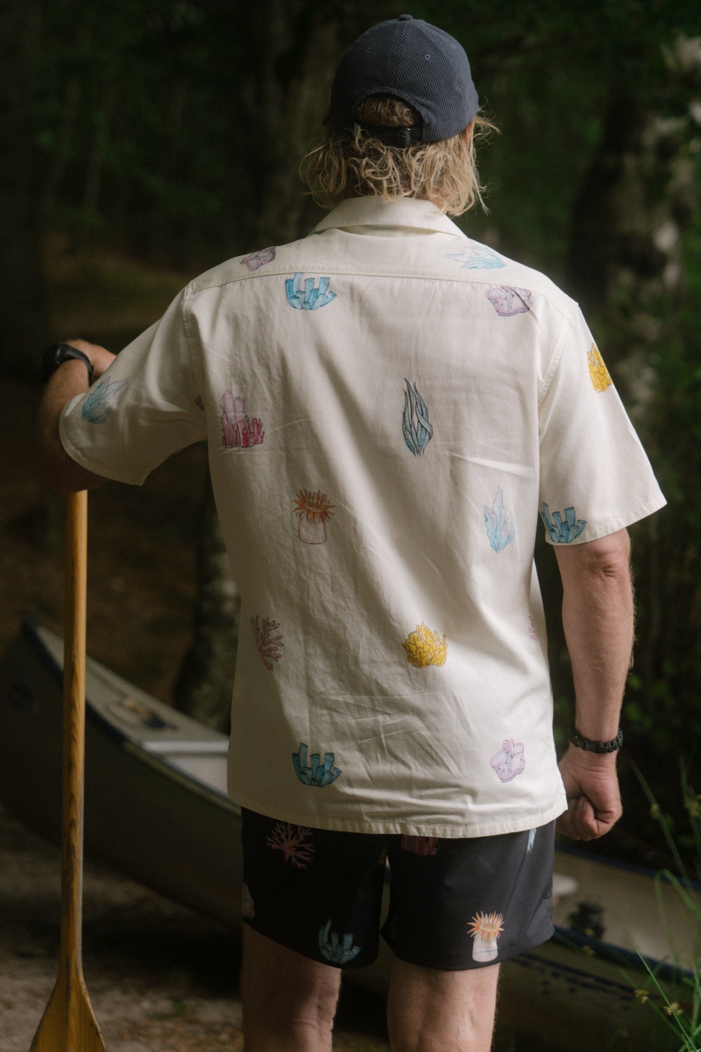 LAKOR Coral Short Sleeve Shirt Short Sleeve Shirt Star White