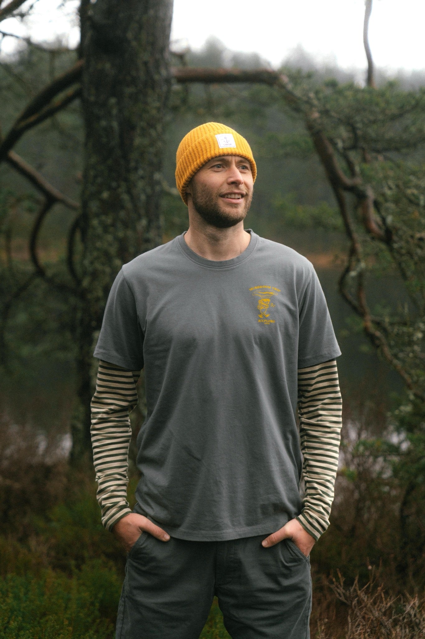LAKOR Cotton Beanie Headwear Yellow