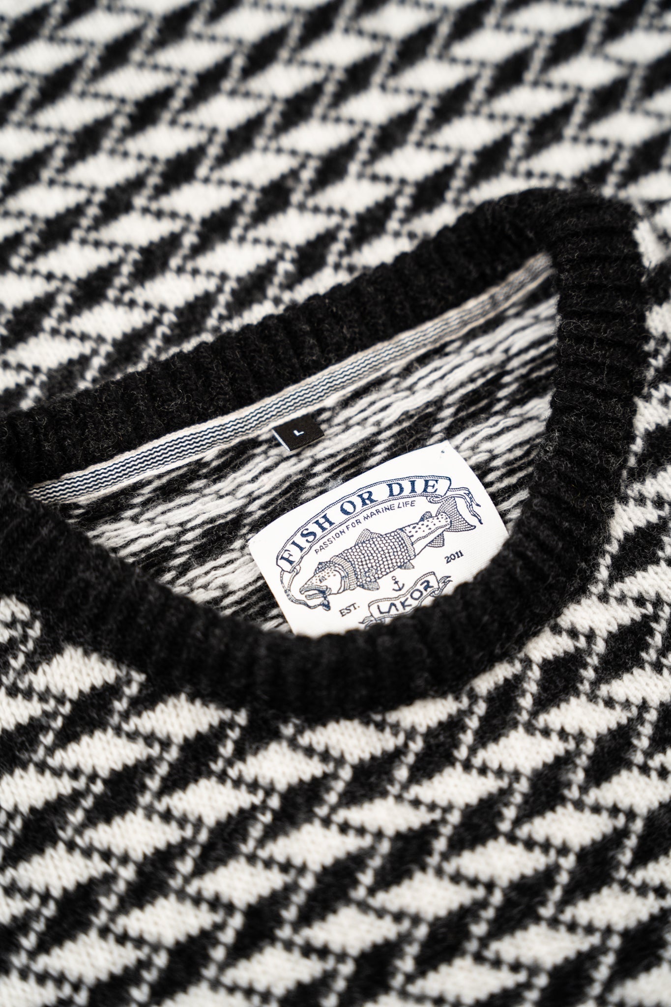 LAKOR Faroese Fisher Knit Knit Off White/Black