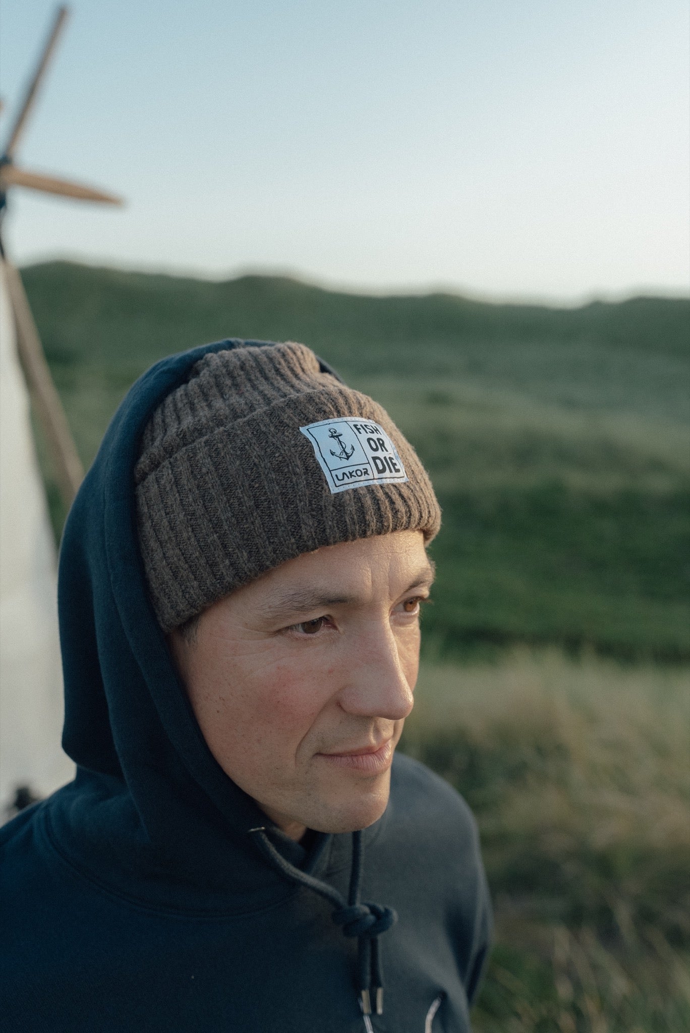 LAKOR Fish or Die Beanie Headwear Light Brown