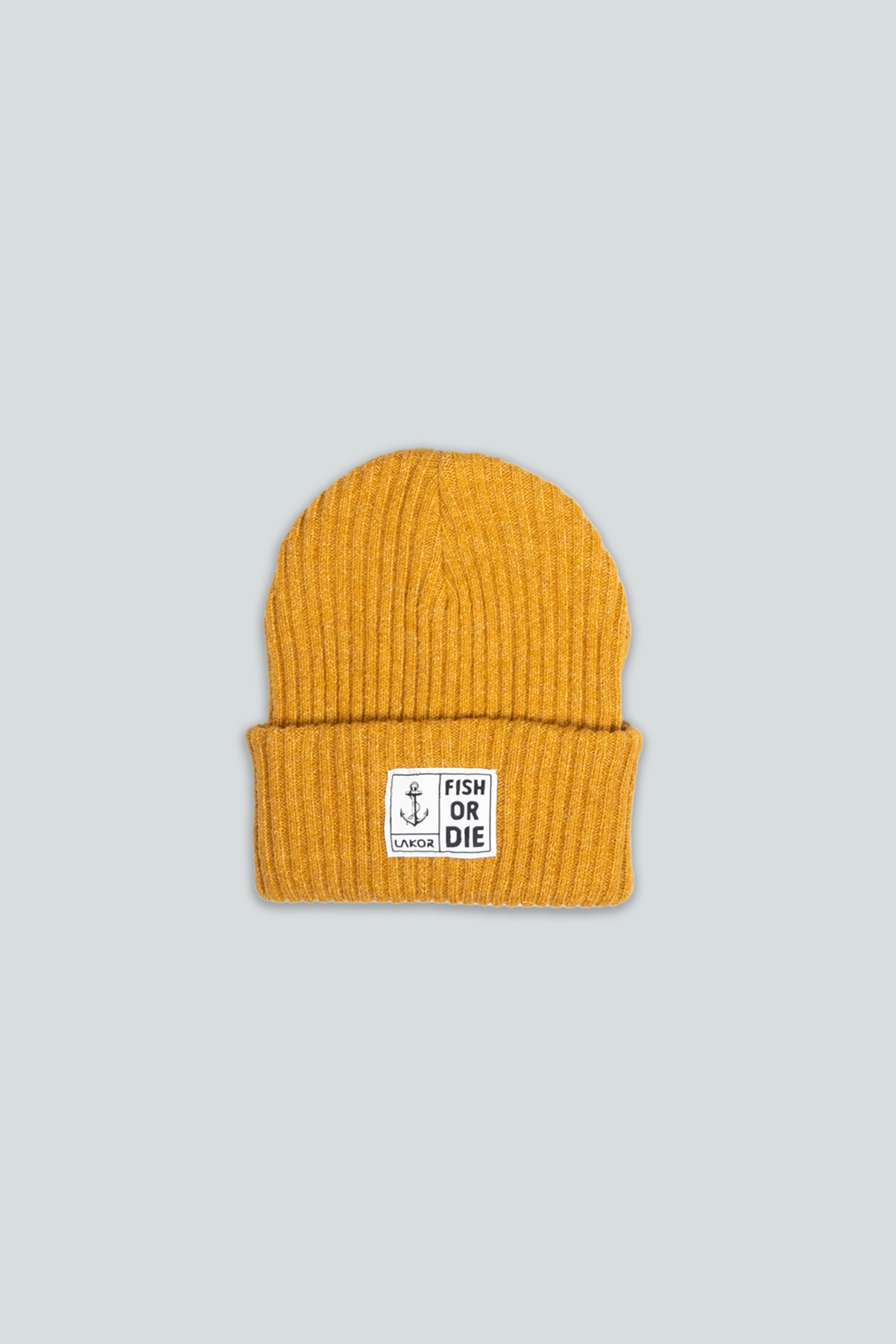 LAKOR Fish or Die Beanie Headwear Yellow