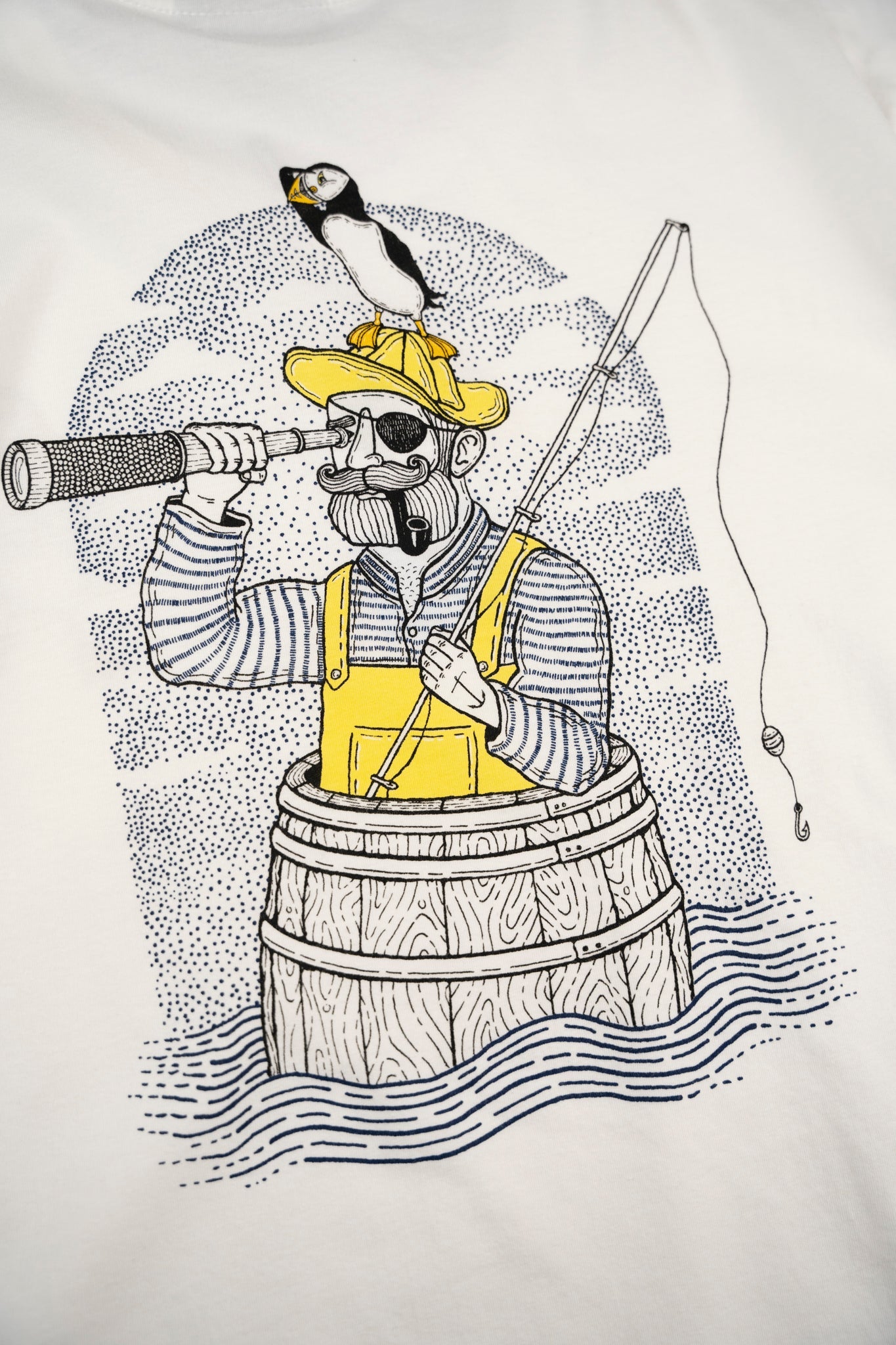 LAKOR Fishing In A Barrel T-shirt T-Shirt Star White