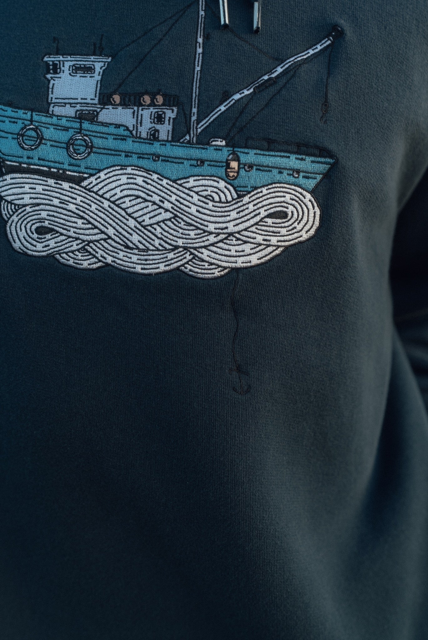 LAKOR Fishing Vessel Hoodie Sweatshirt Blueberry