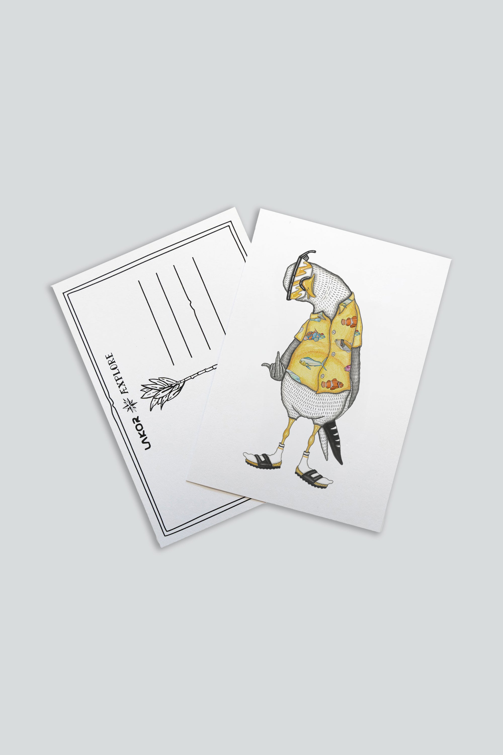 LAKOR Flipping The Bird Postcard Postcard White