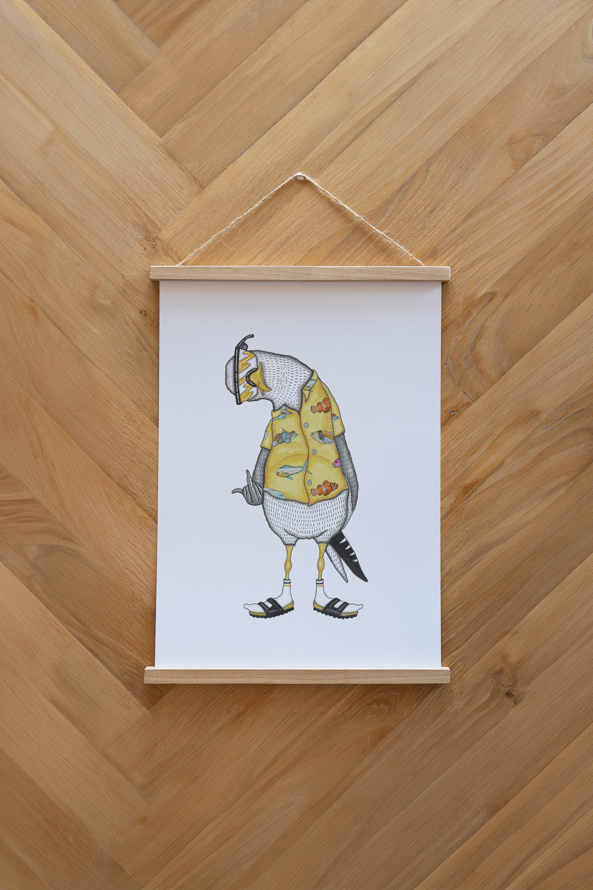 Flipping The Bird Poster - White