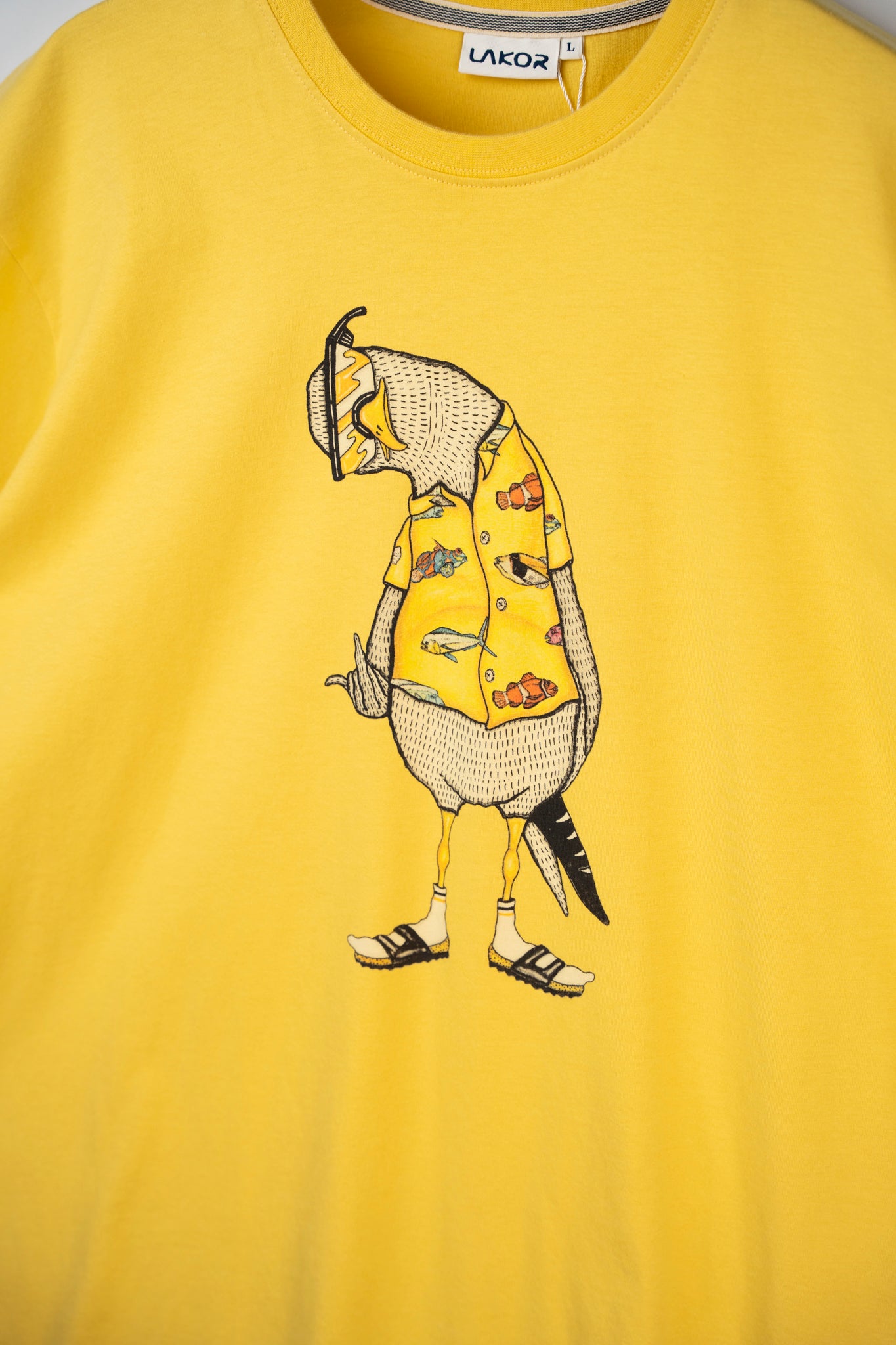 Flipping The Bird T-shirt - Cream Gold