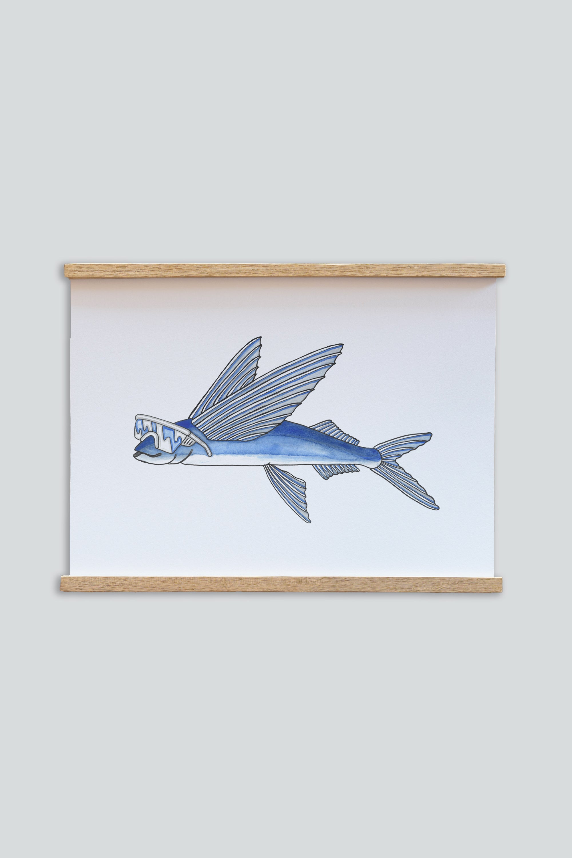 LAKOR Fly Fish Poster Poster White