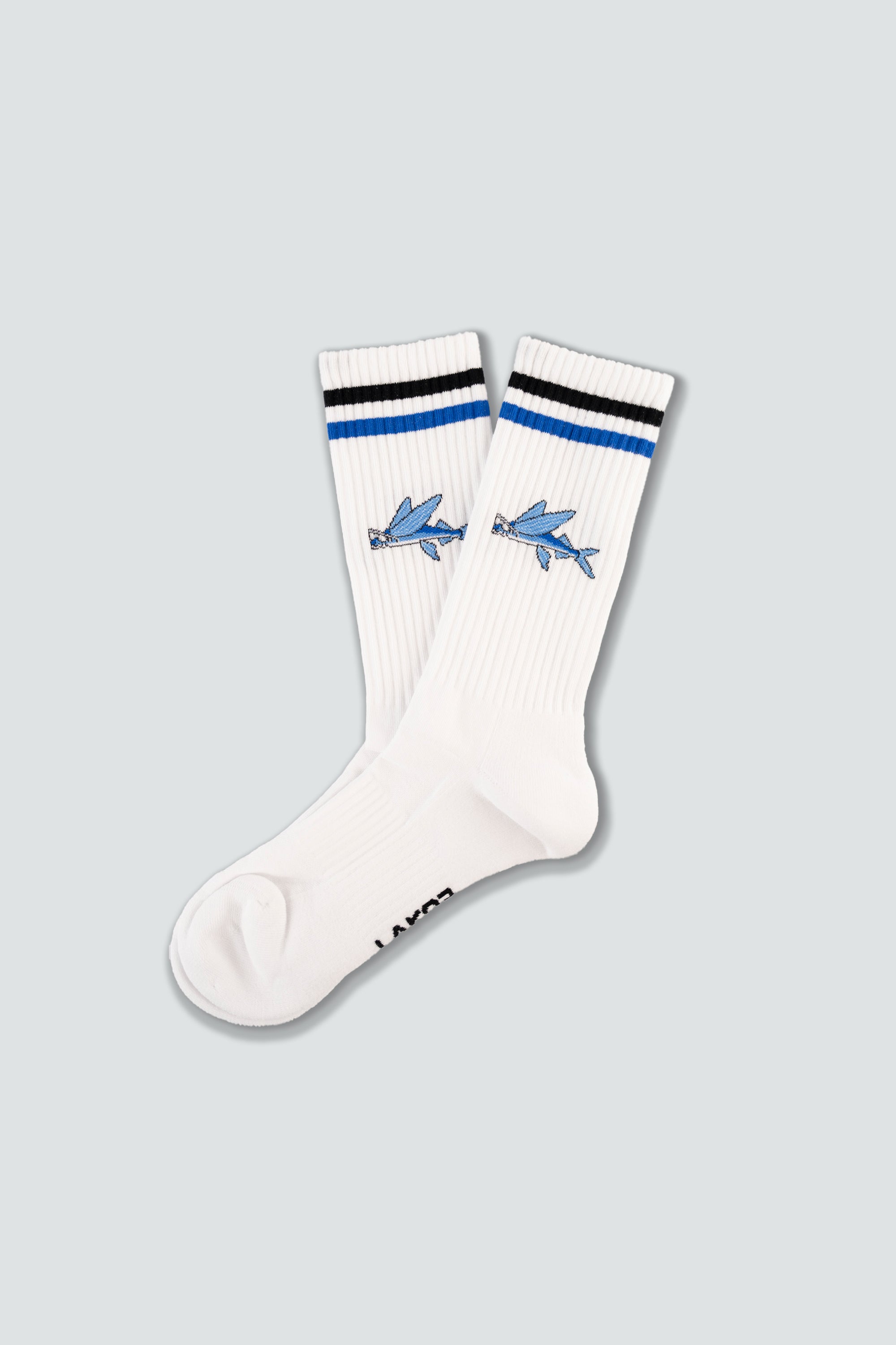 LAKOR Fly Fish Tennis Socks Tennis Socks White