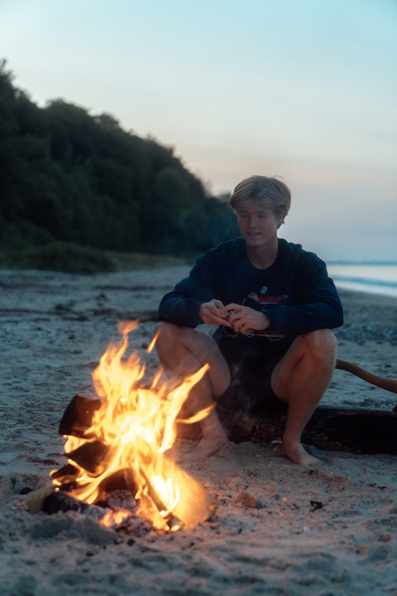 LAKOR Foxtail Crewneck Sweatshirt Blueberry